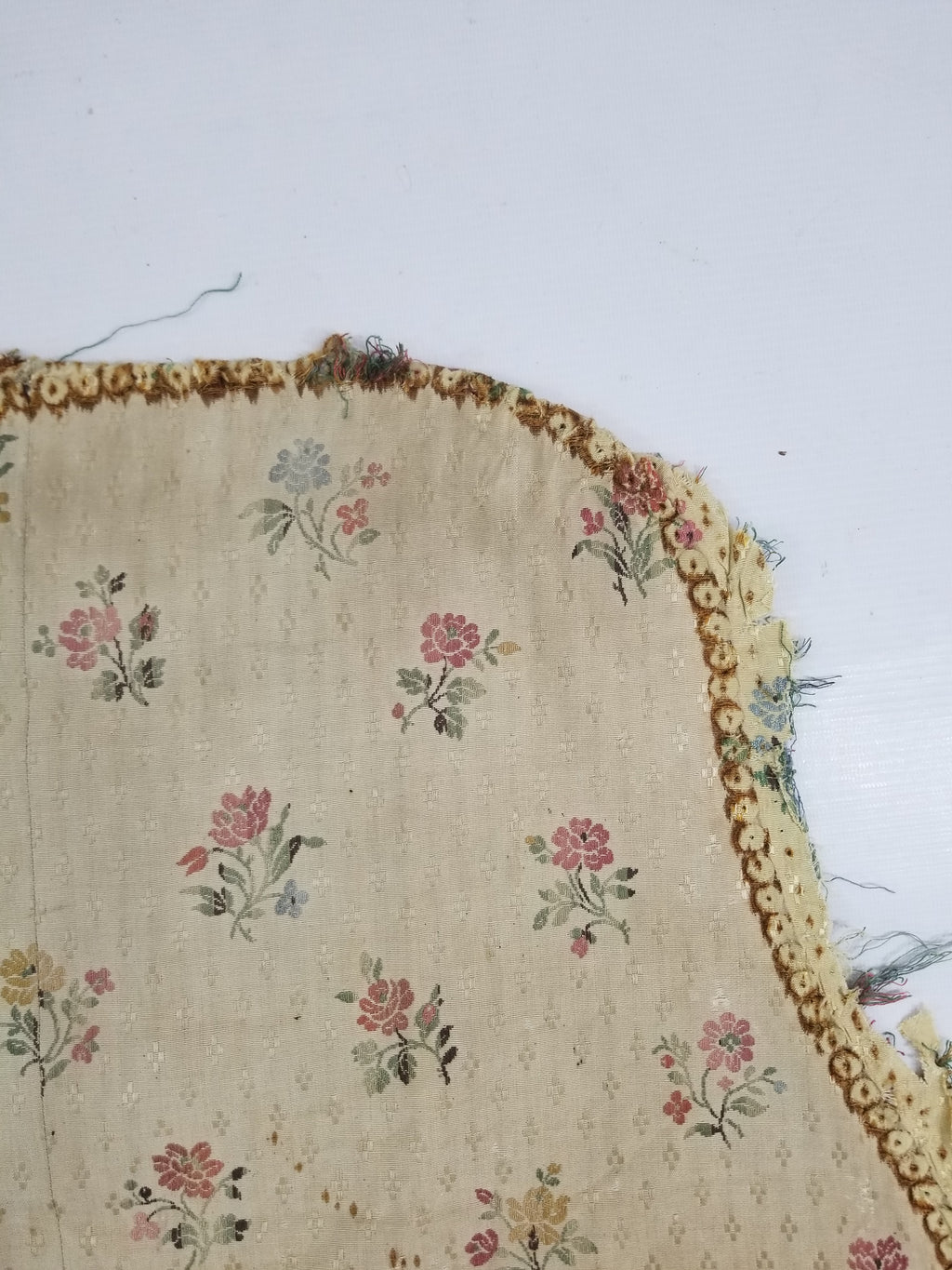 Antique French Floral Brocade Panel 195x46cm