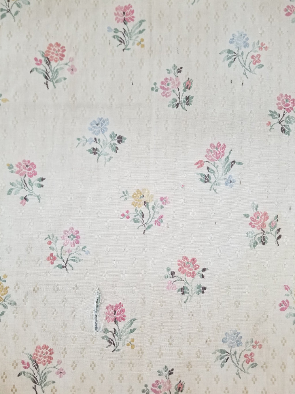 Antique French Floral Brocade Panel 195x46cm