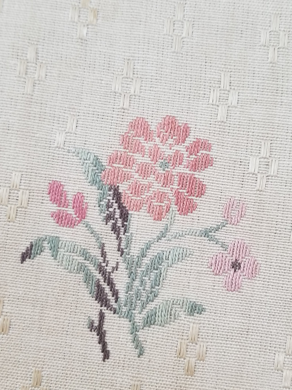Antique French Floral Brocade Panel 195x46cm