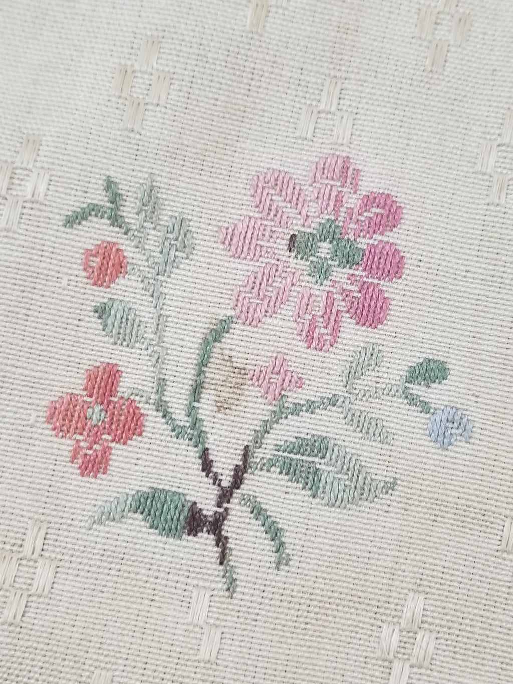 Antique French Floral Brocade Panel 195x46cm