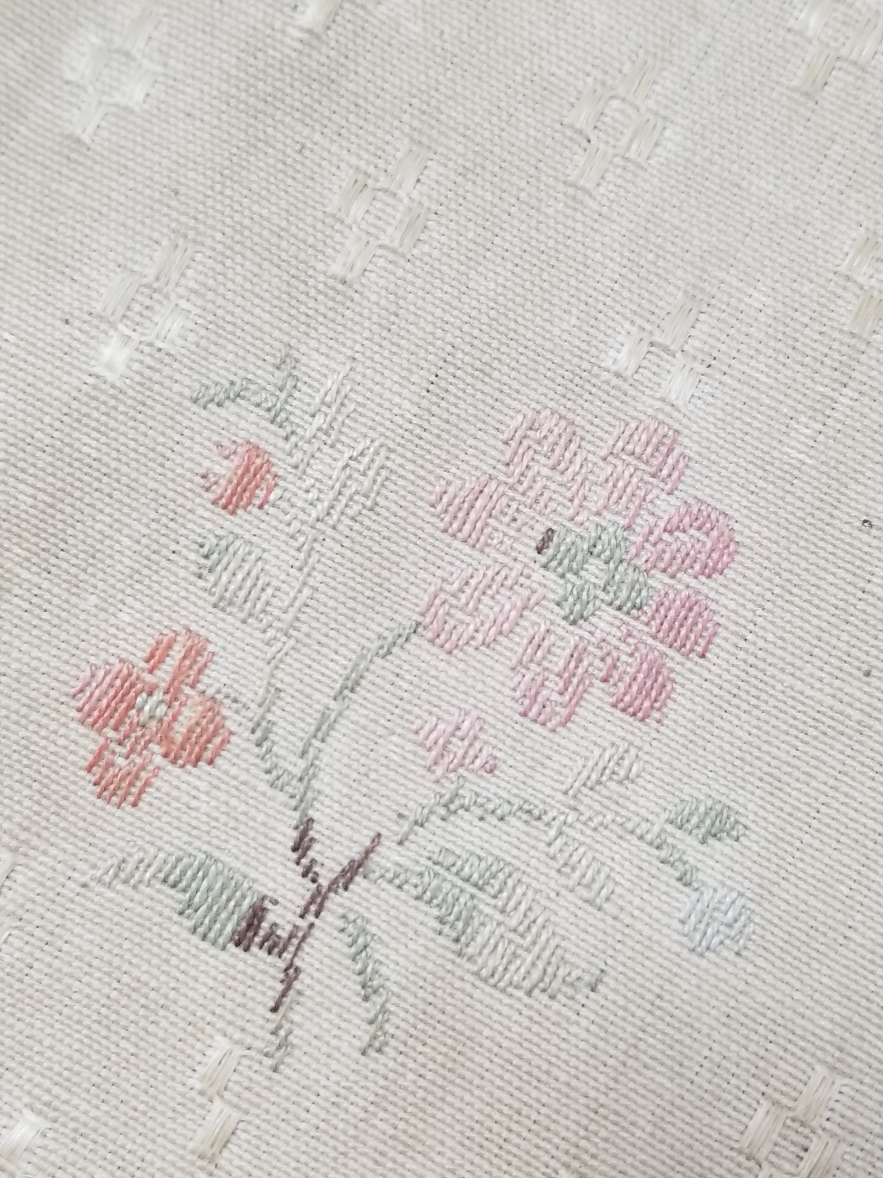 Antique French Floral Brocade Panel 195x46cm