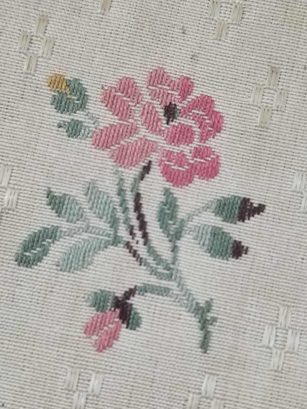 Antique French Floral Brocade Panel 195x46cm