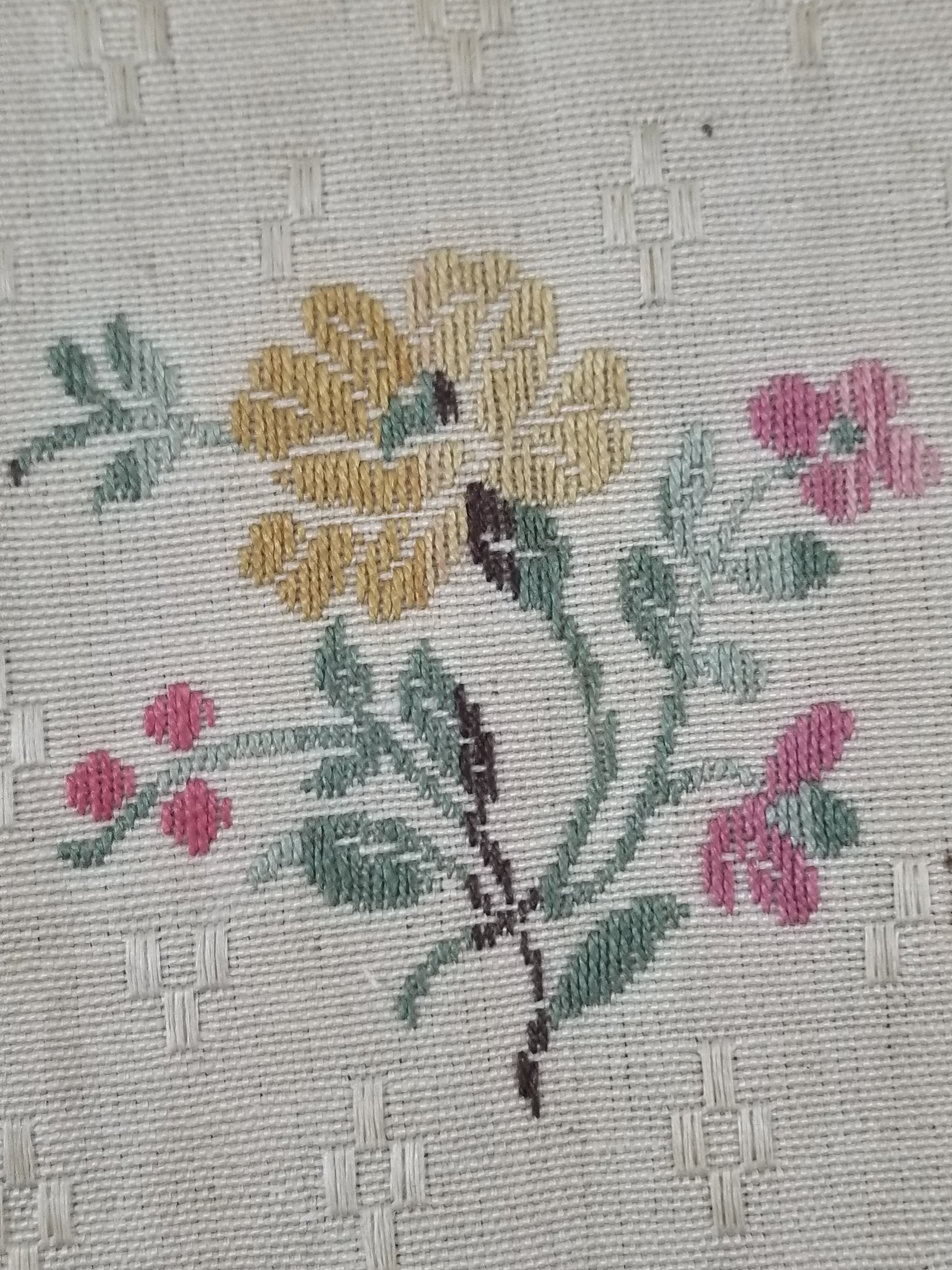 Antique French Floral Brocade Panel 195x46cm