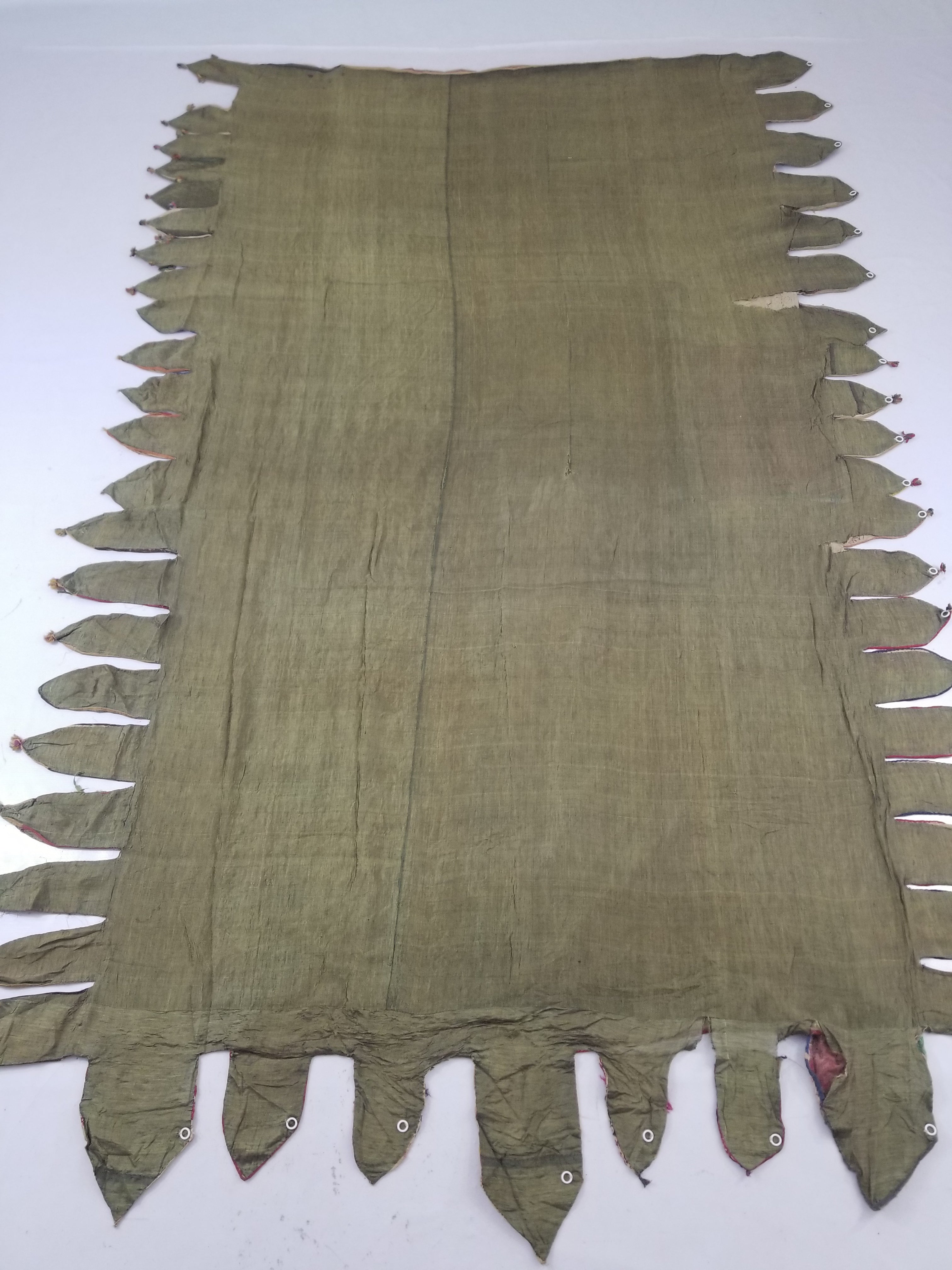 Antique Indian Gujarat Patchwork Hand Embroidered Wall Tapestry 285x180cm