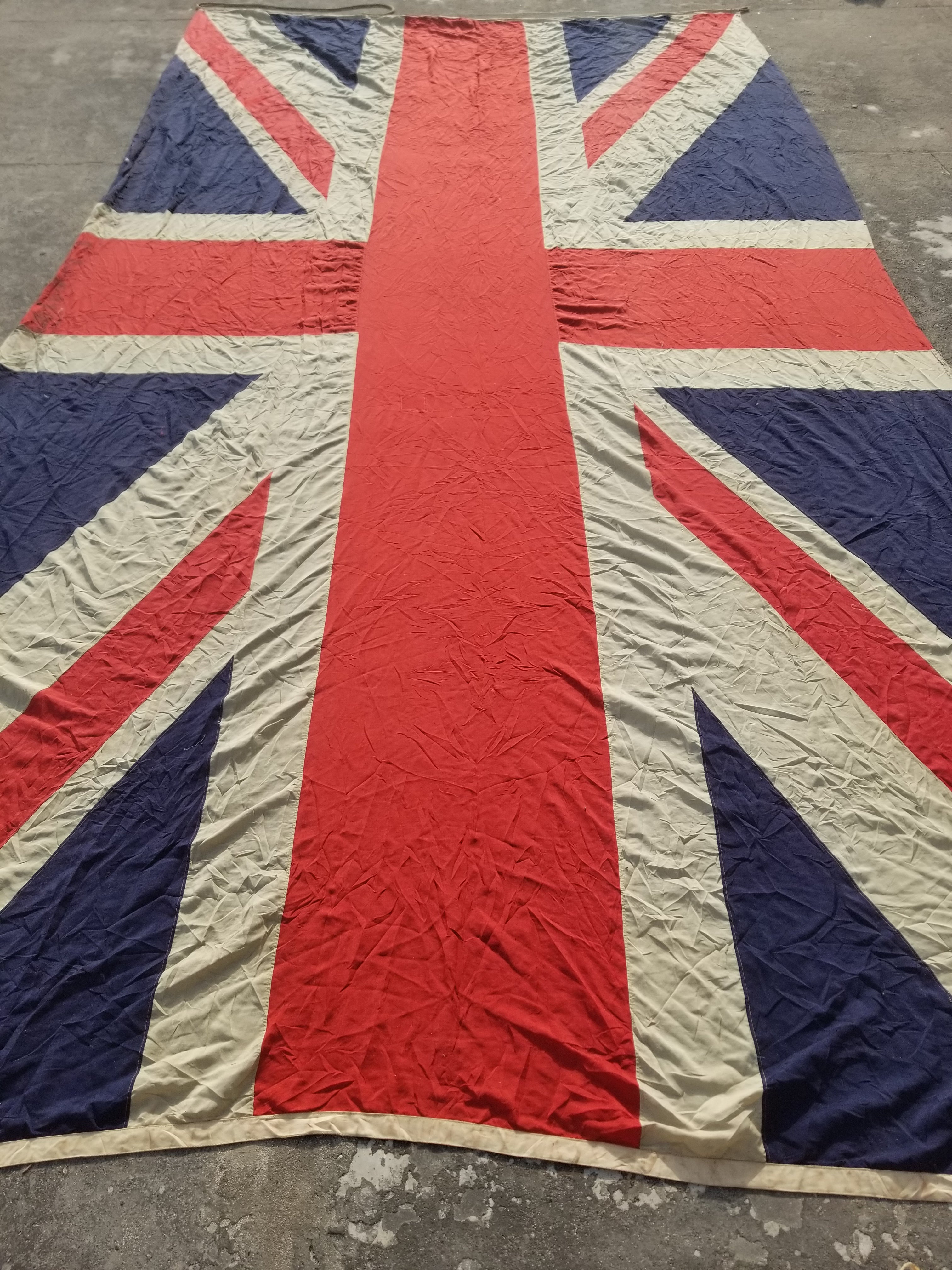 Huge Antique 19thC National Union Jack Flag 698x345cm
