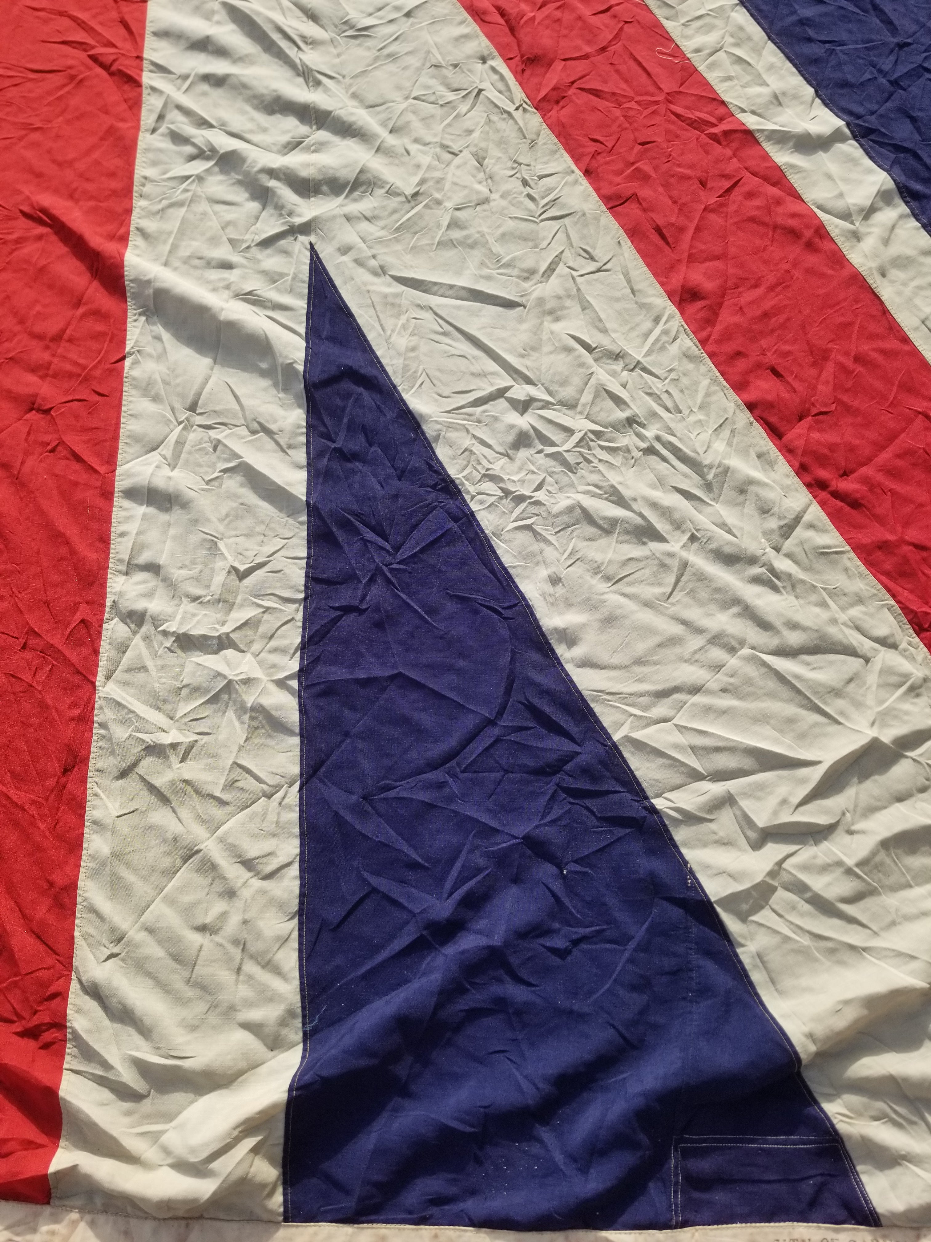 Huge Antique 19thC National Union Jack Flag 698x345cm
