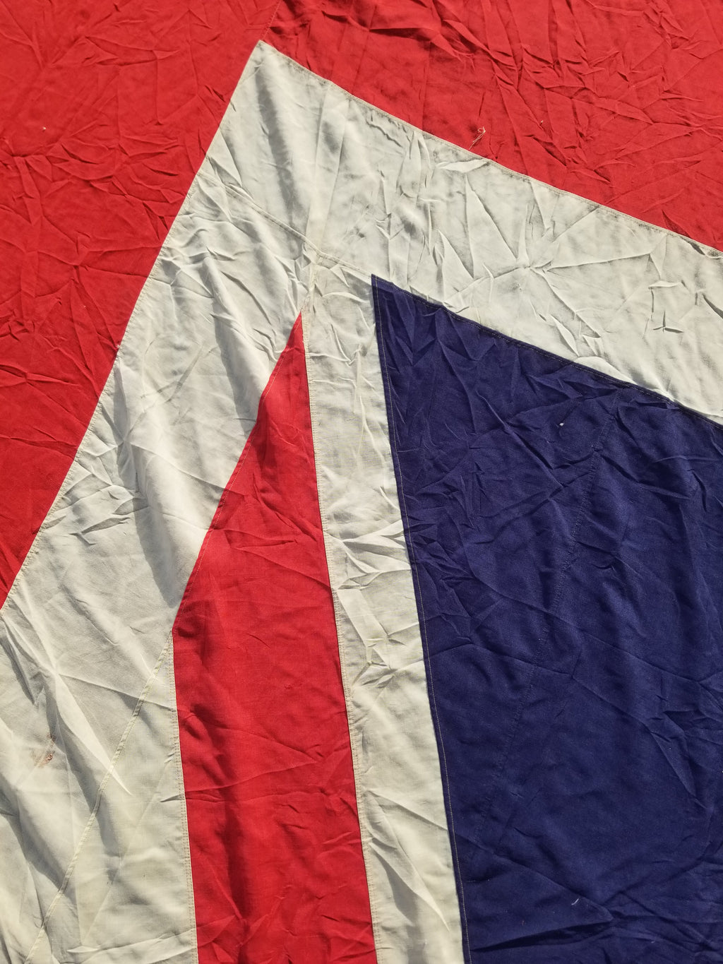 Huge Antique 19thC National Union Jack Flag 698x345cm