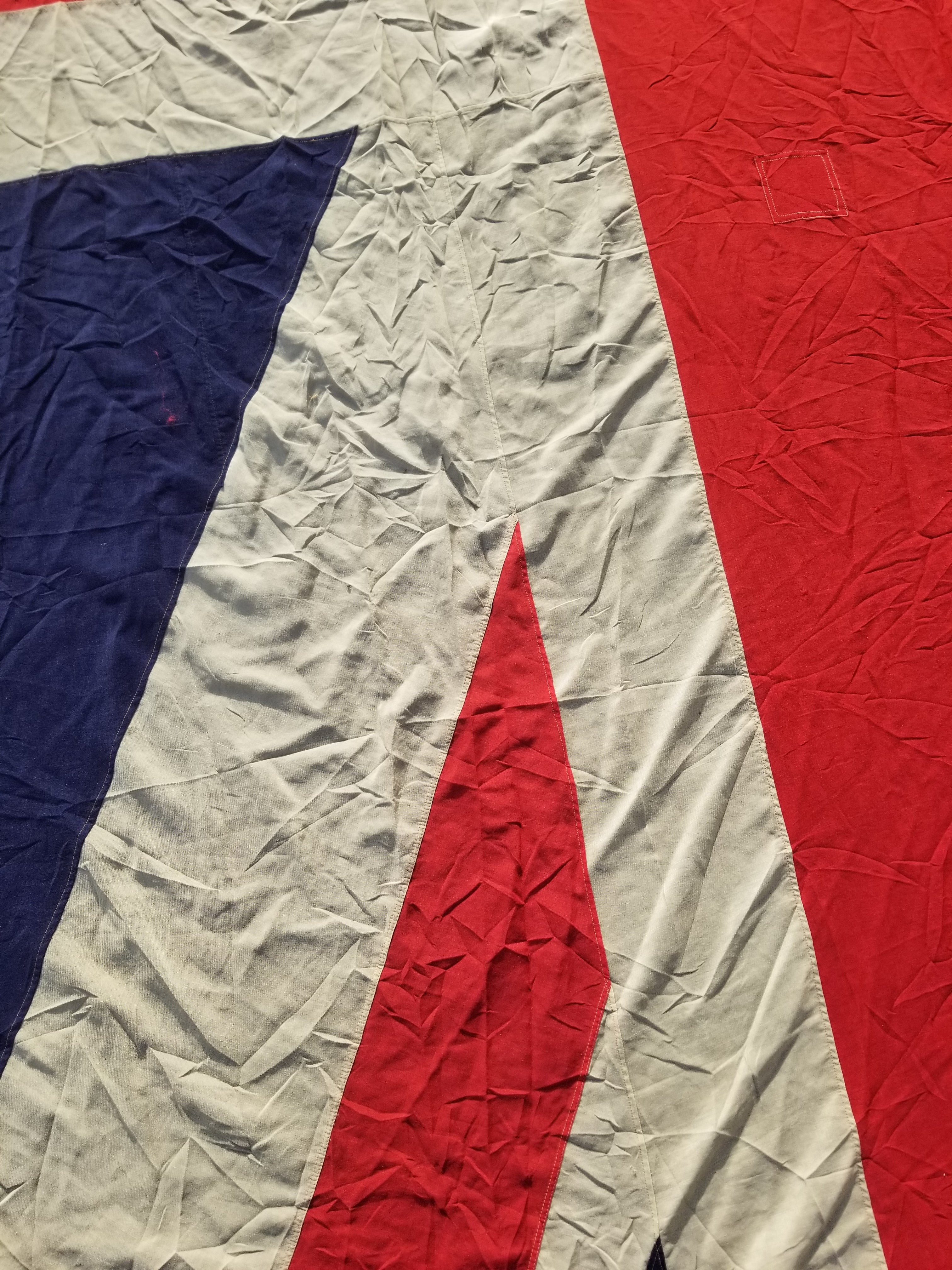 Huge Antique 19thC National Union Jack Flag 698x345cm