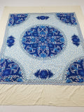 Vintage Traditional Kashmiri Wool Crewel Work Floral Bedspread 254x220cm