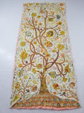Antique Traditional Kashmiri Wool Crewel Work Tree of Life Tapestry 243x108cm