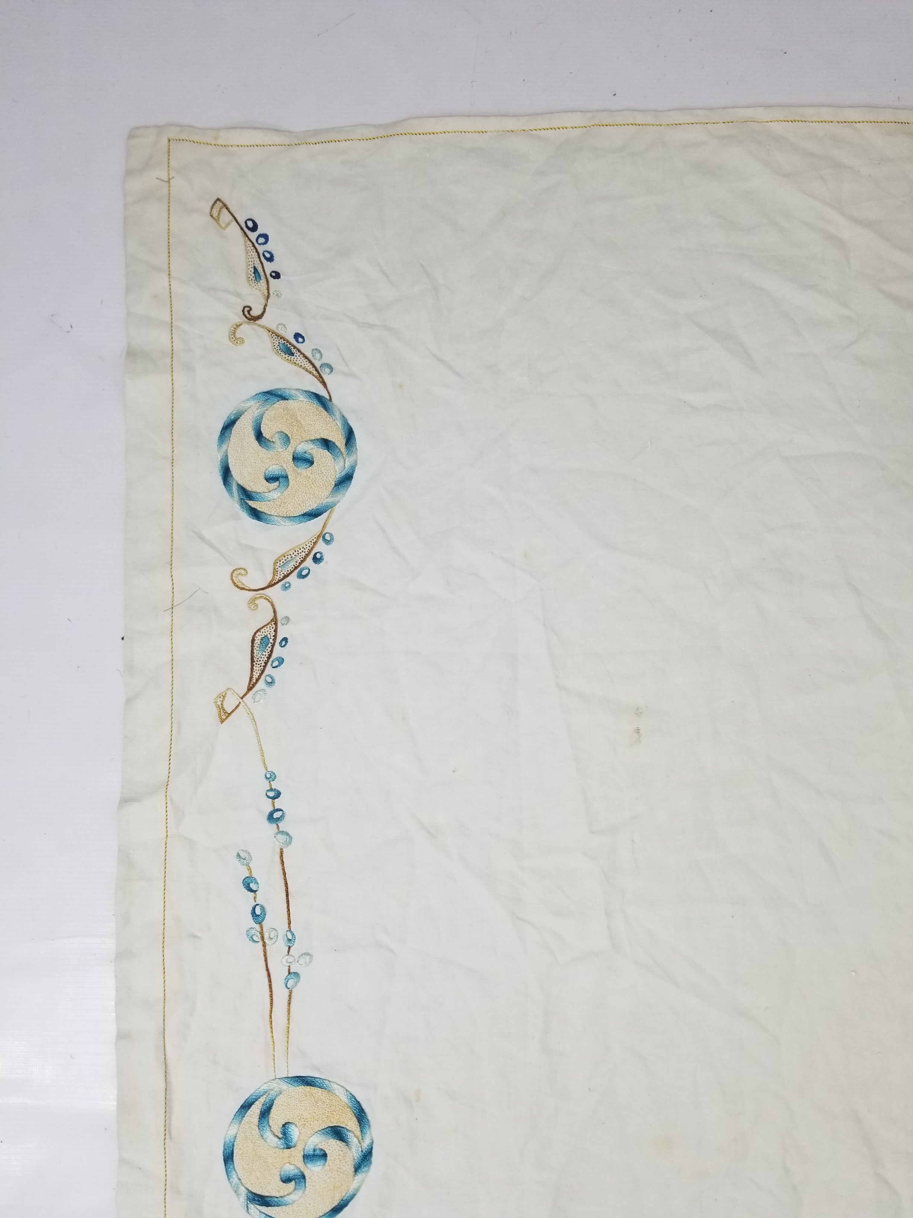 Vintage Traditional Silk Hand Embroidery Birds & Floral Decorative Panel 277x224