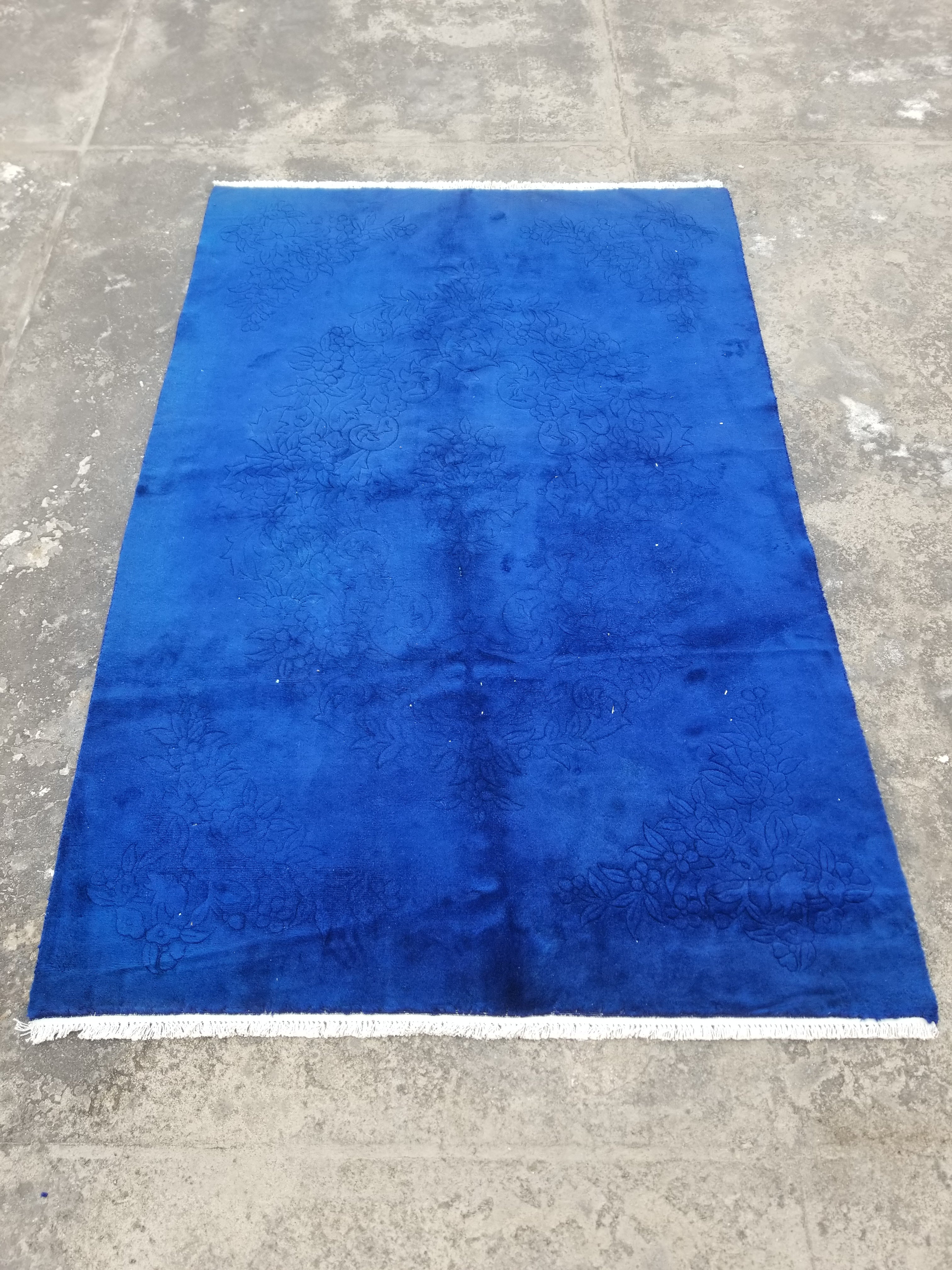 Vintage Traditional Handmade Chinese Art Deco Wool Multicolor Rug 277x182cm