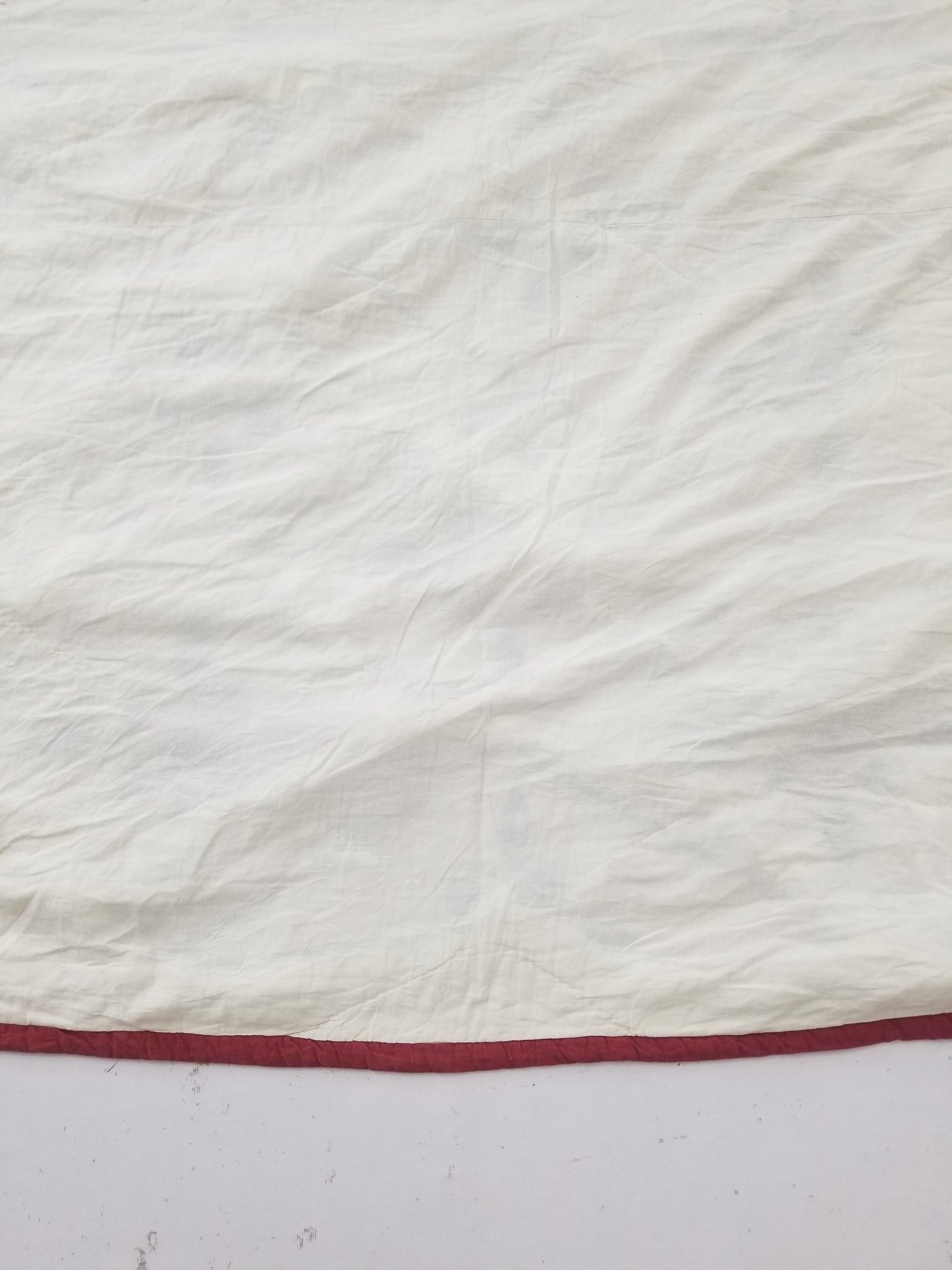 Vintage Traditional Indian Kashmiri Crewel Work Floral Quilt 250x220cm