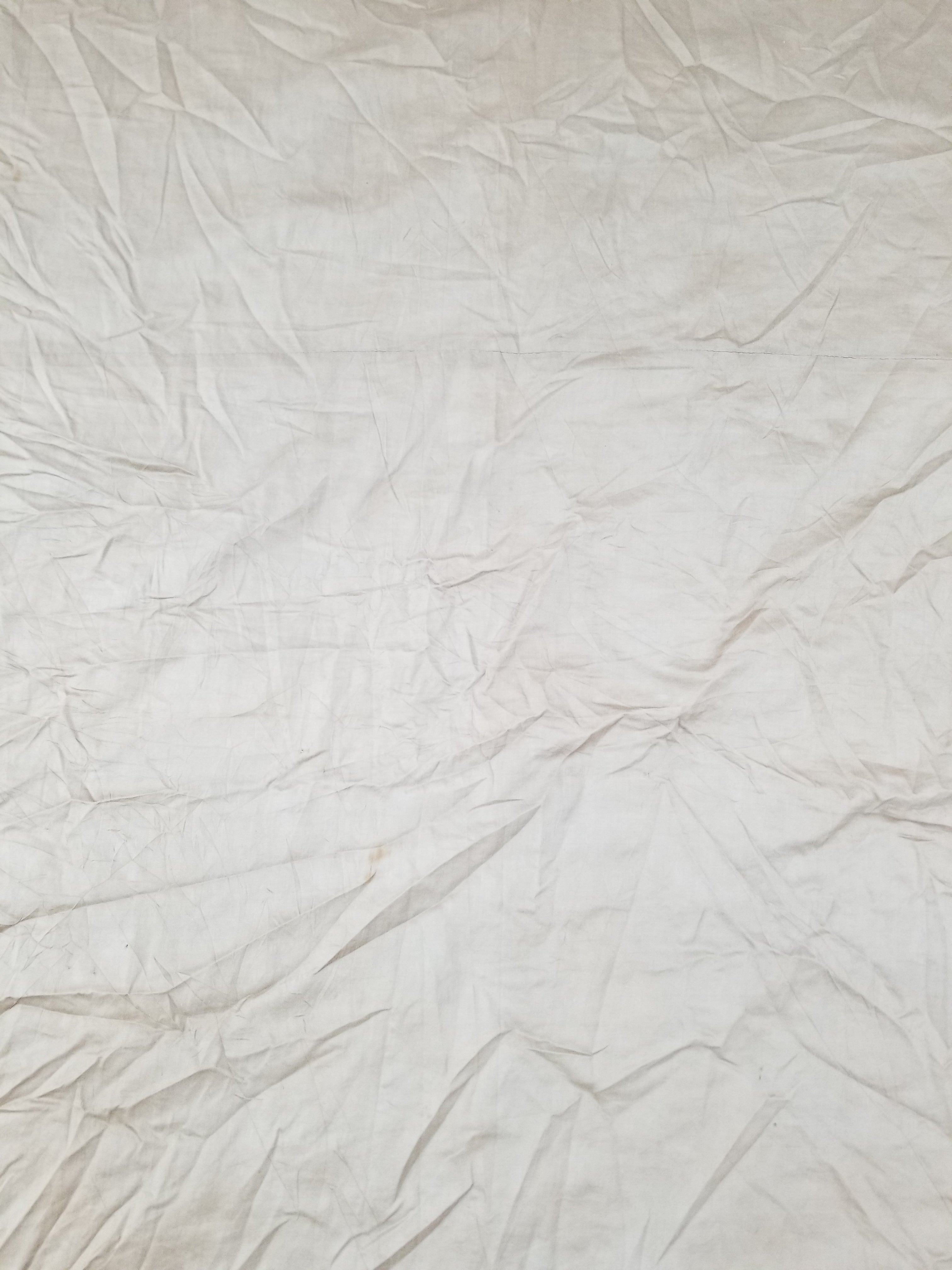 Antique Traditional Hand-Embroidered Botanical Throw/Coverlet 247x213cm
