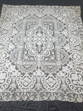 Vintage Italian Point De Venice Needle Lace Banquet Tablecloth 265x225cm