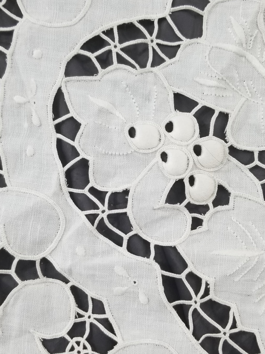 Vintage Italian Point De Venice Needle Lace Banquet Tablecloth 265x225cm