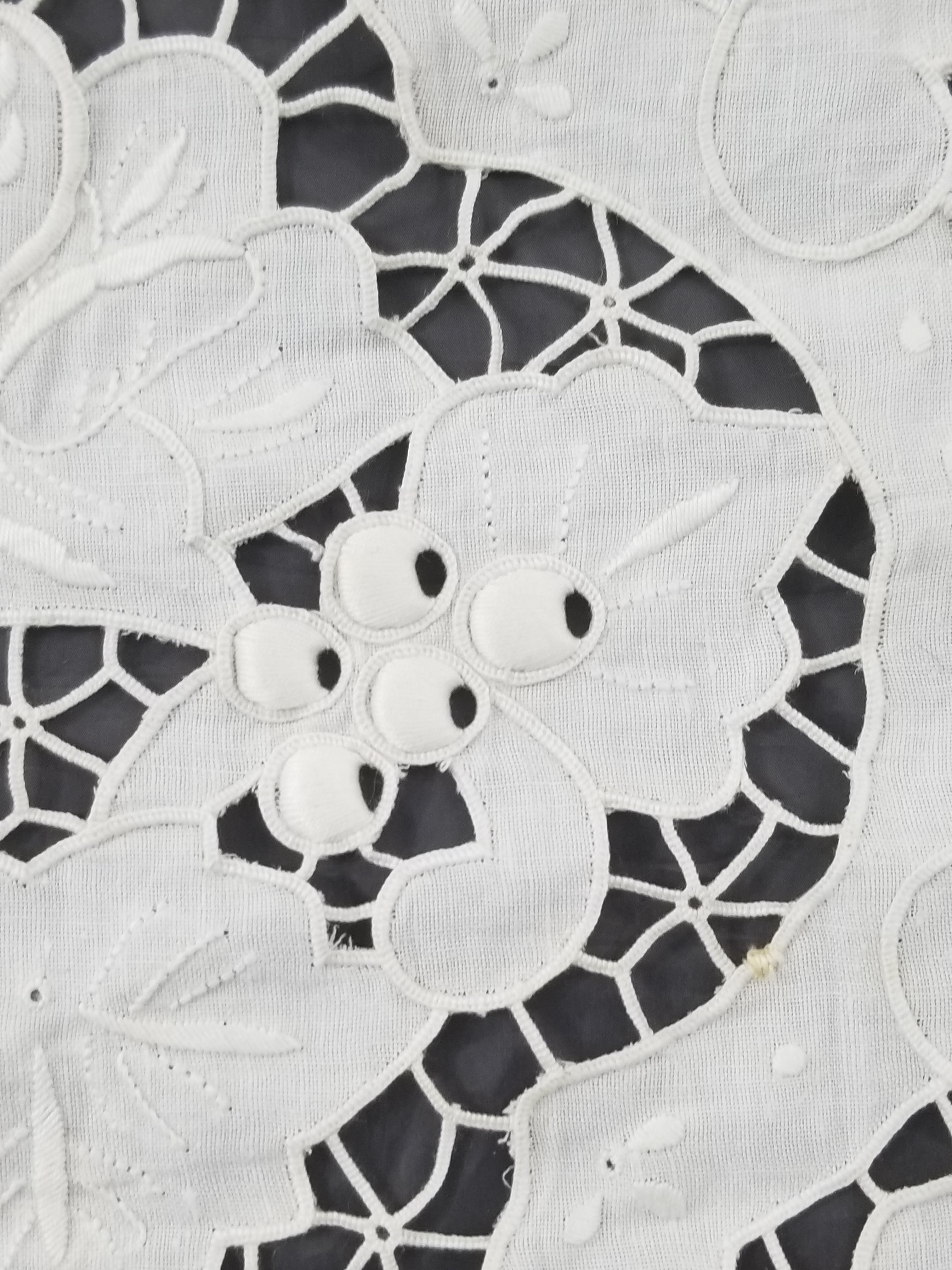 Vintage Italian Point De Venice Needle Lace Banquet Tablecloth 265x225cm