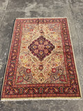 Antique Traditional Handmade Persian Wool Multicolor Rug 204x142cm