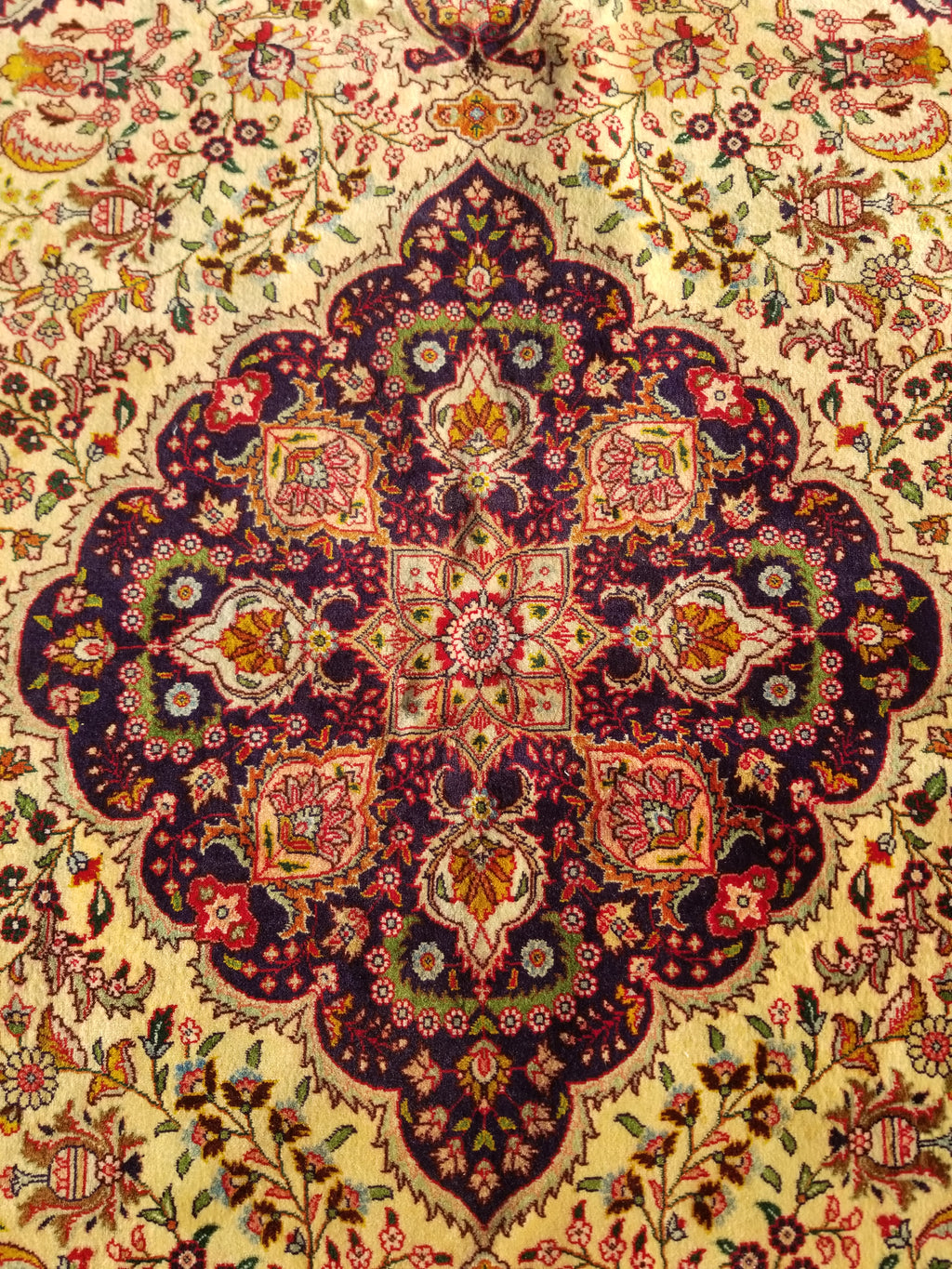 Antique Traditional Handmade Persian Wool Multicolor Rug 204x142cm