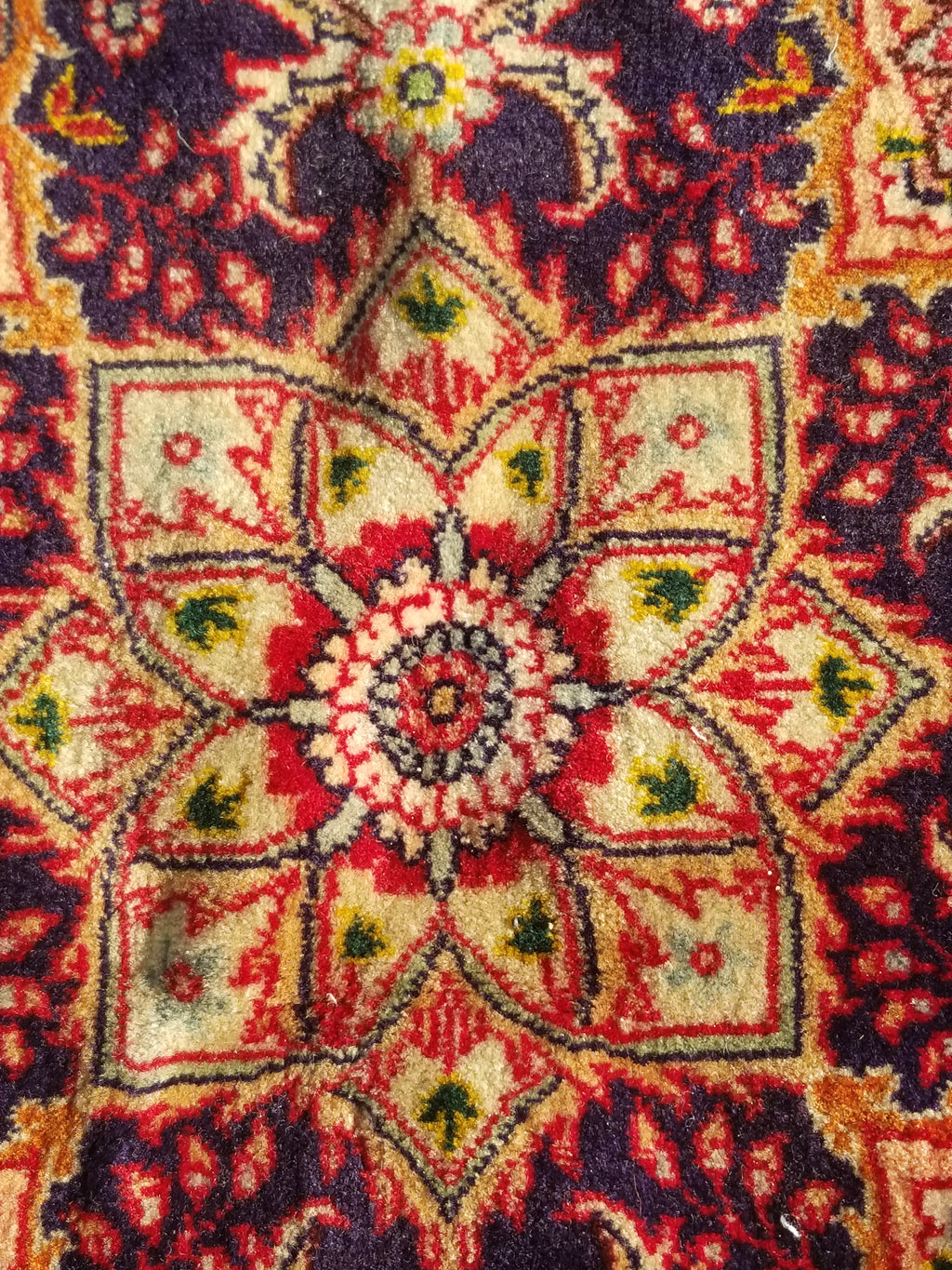 Antique Traditional Handmade Persian Wool Multicolor Rug 204x142cm