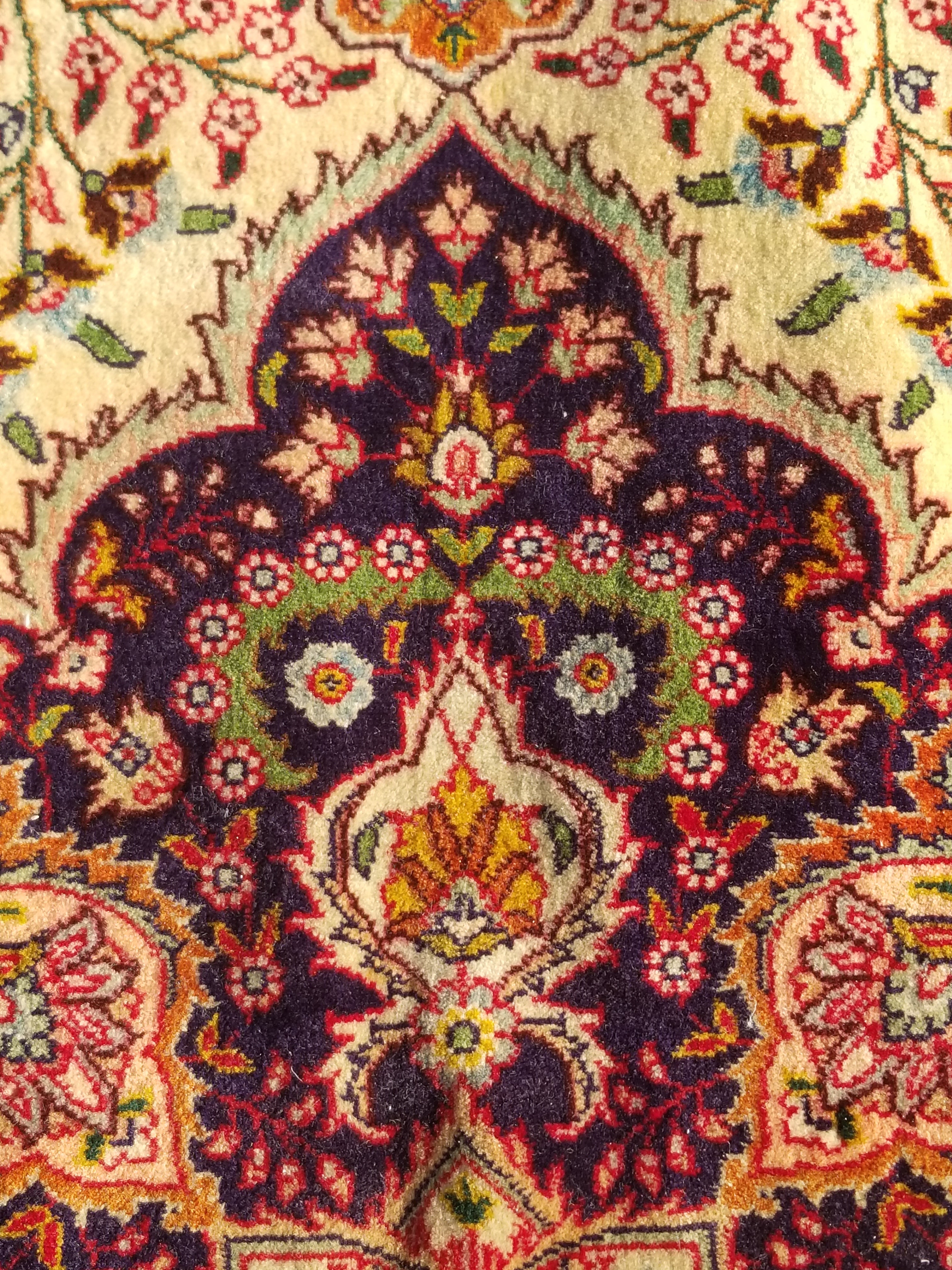 Antique Traditional Handmade Persian Wool Multicolor Rug 204x142cm