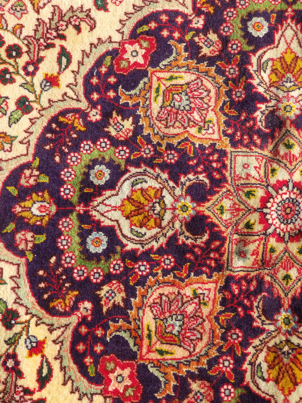 Antique Traditional Handmade Persian Wool Multicolor Rug 204x142cm