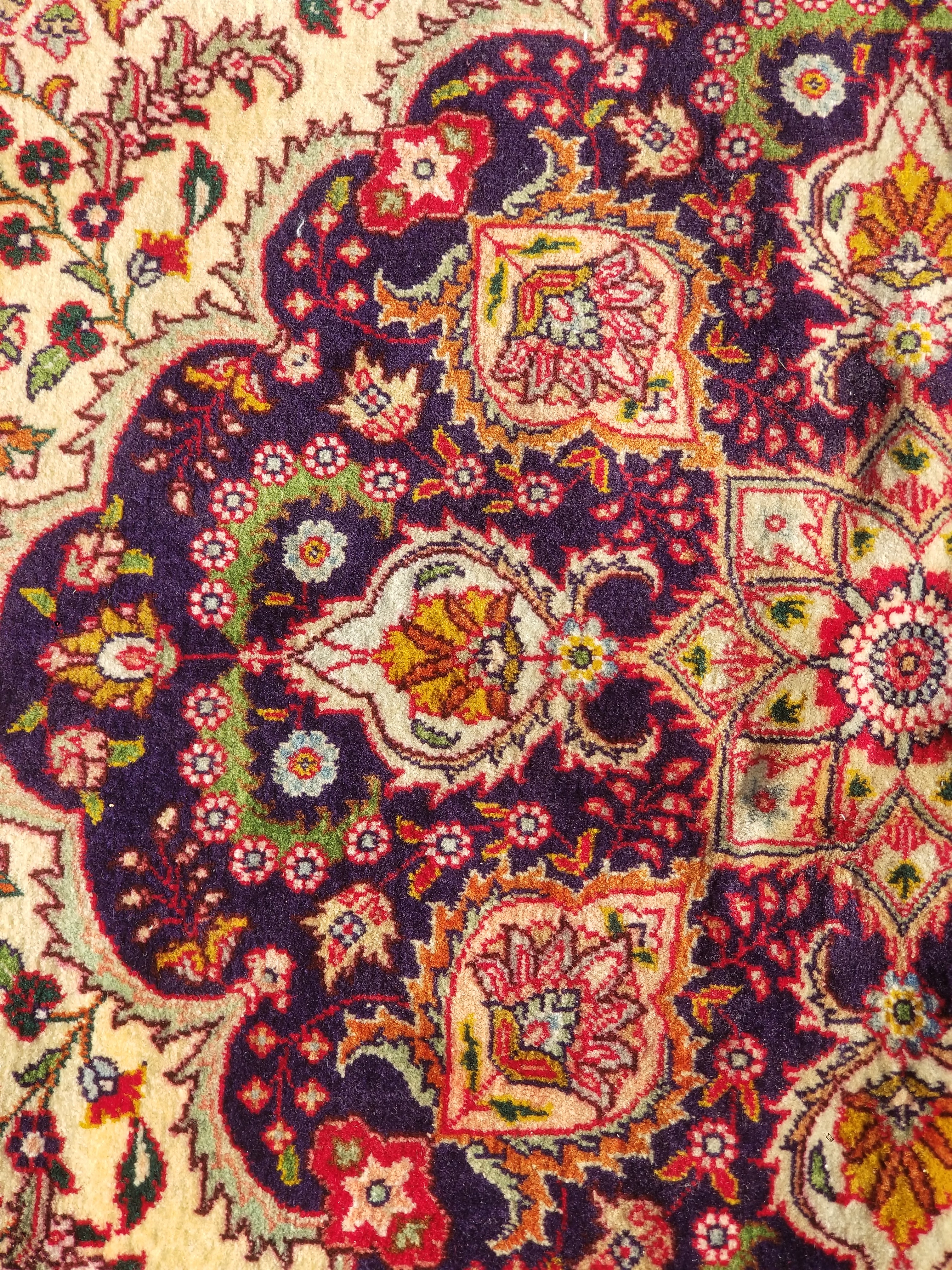 Antique Traditional Handmade Persian Wool Multicolor Rug 204x142cm