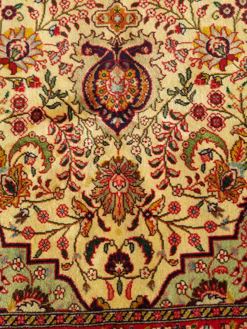 Antique Traditional Handmade Persian Wool Multicolor Rug 204x142cm