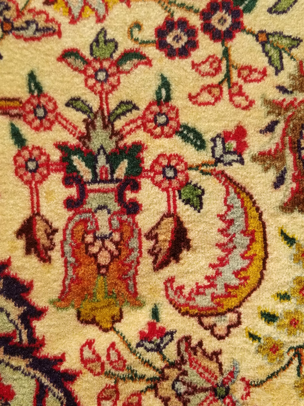 Antique Traditional Handmade Persian Wool Multicolor Rug 204x142cm