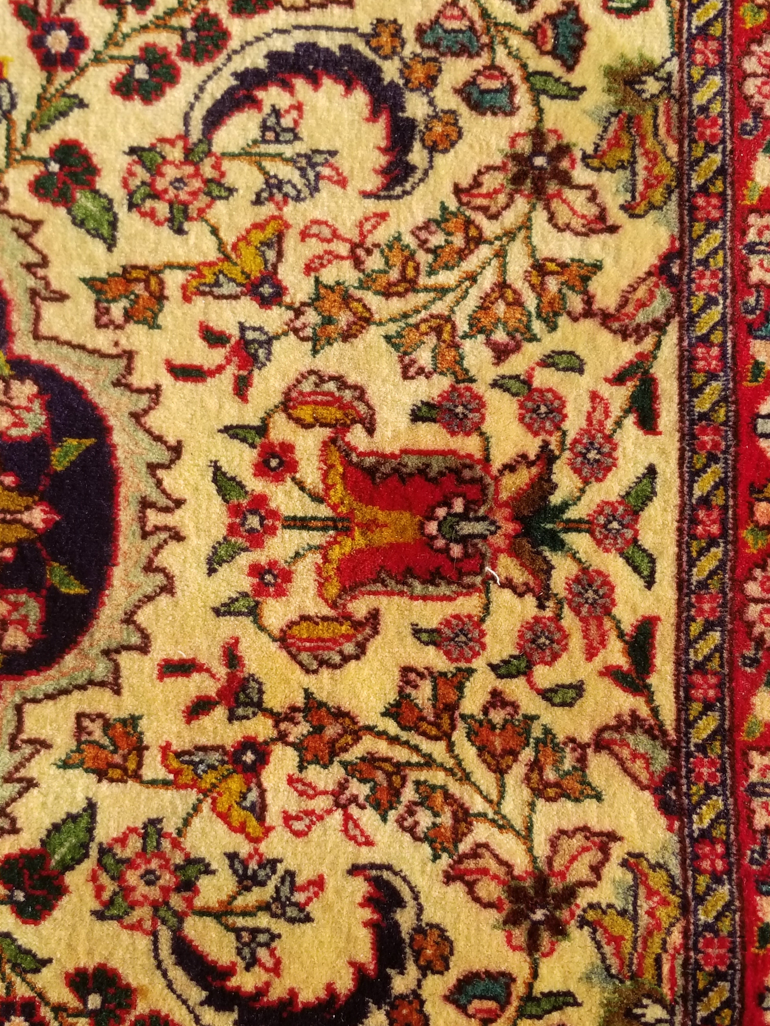 Antique Traditional Handmade Persian Wool Multicolor Rug 204x142cm
