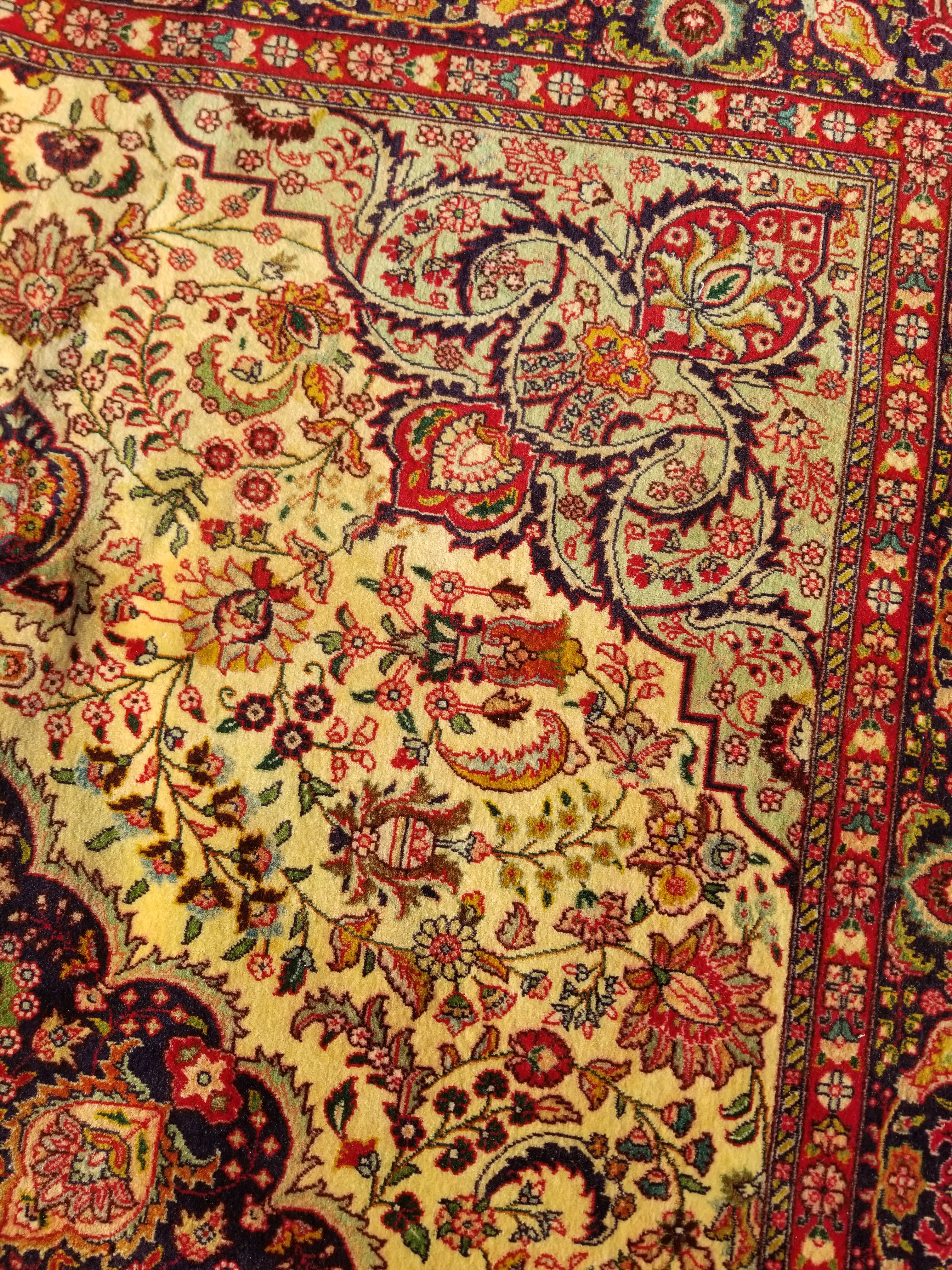 Antique Traditional Handmade Persian Wool Multicolor Rug 204x142cm