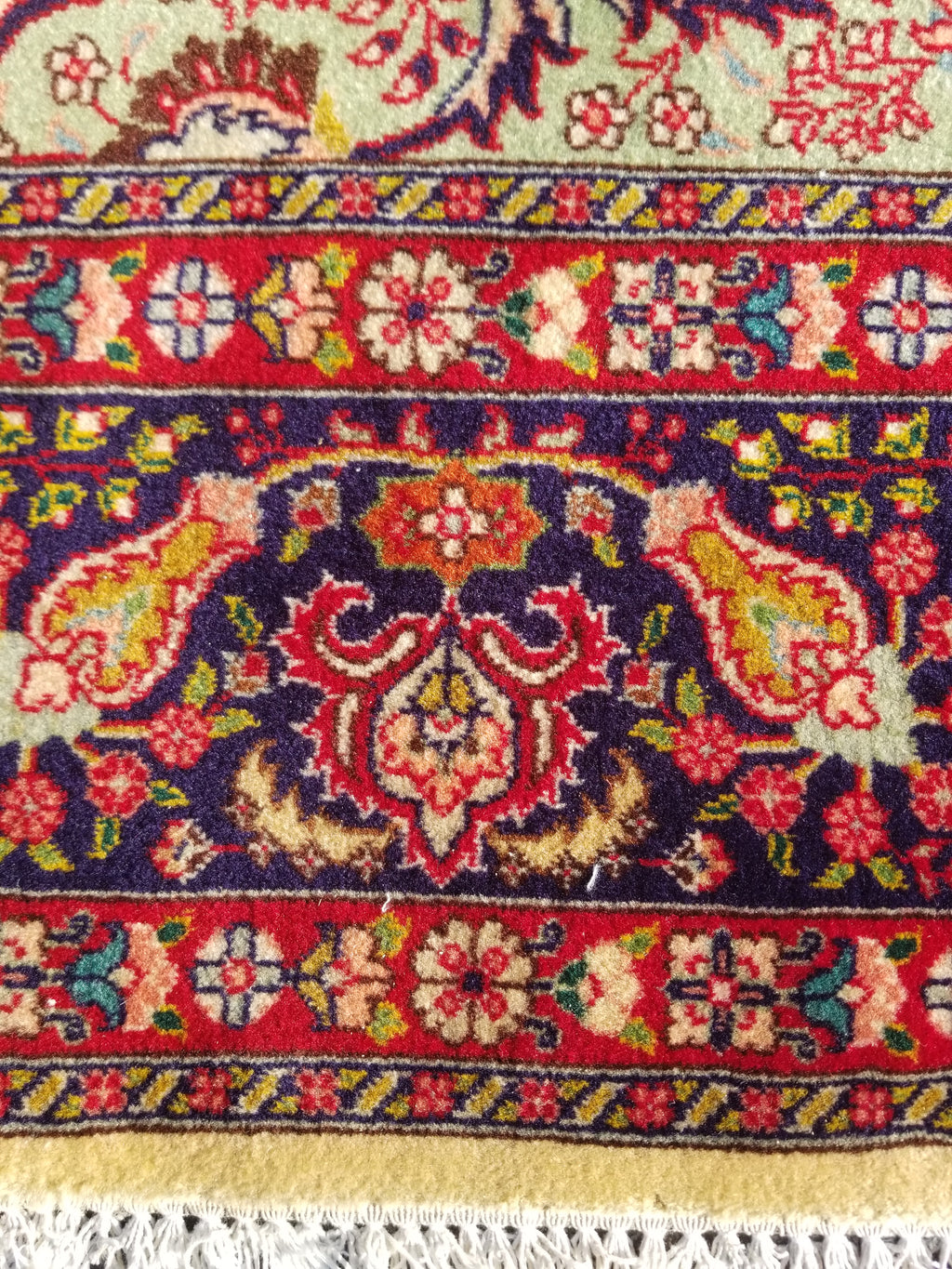 Antique Traditional Handmade Persian Wool Multicolor Rug 204x142cm