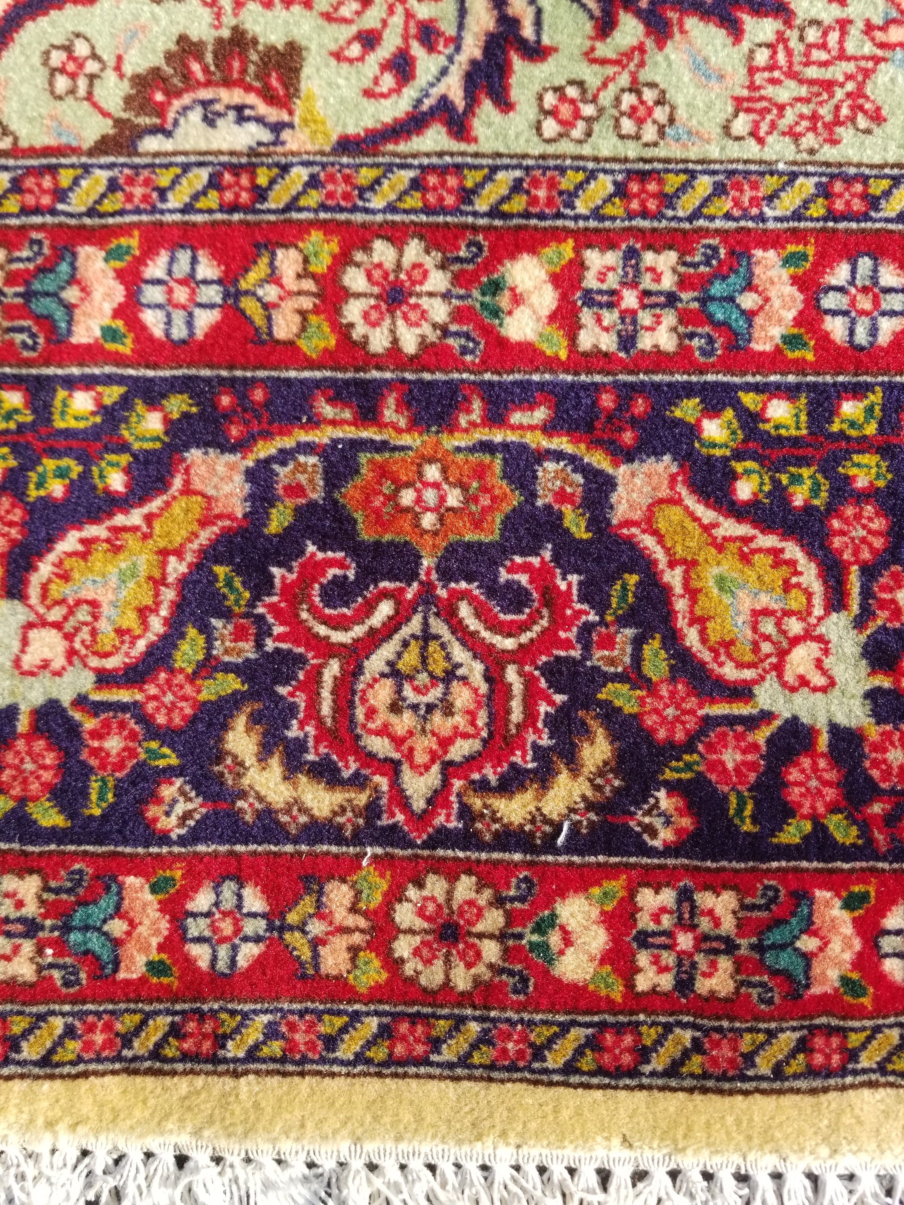 Antique Traditional Handmade Persian Wool Multicolor Rug 204x142cm