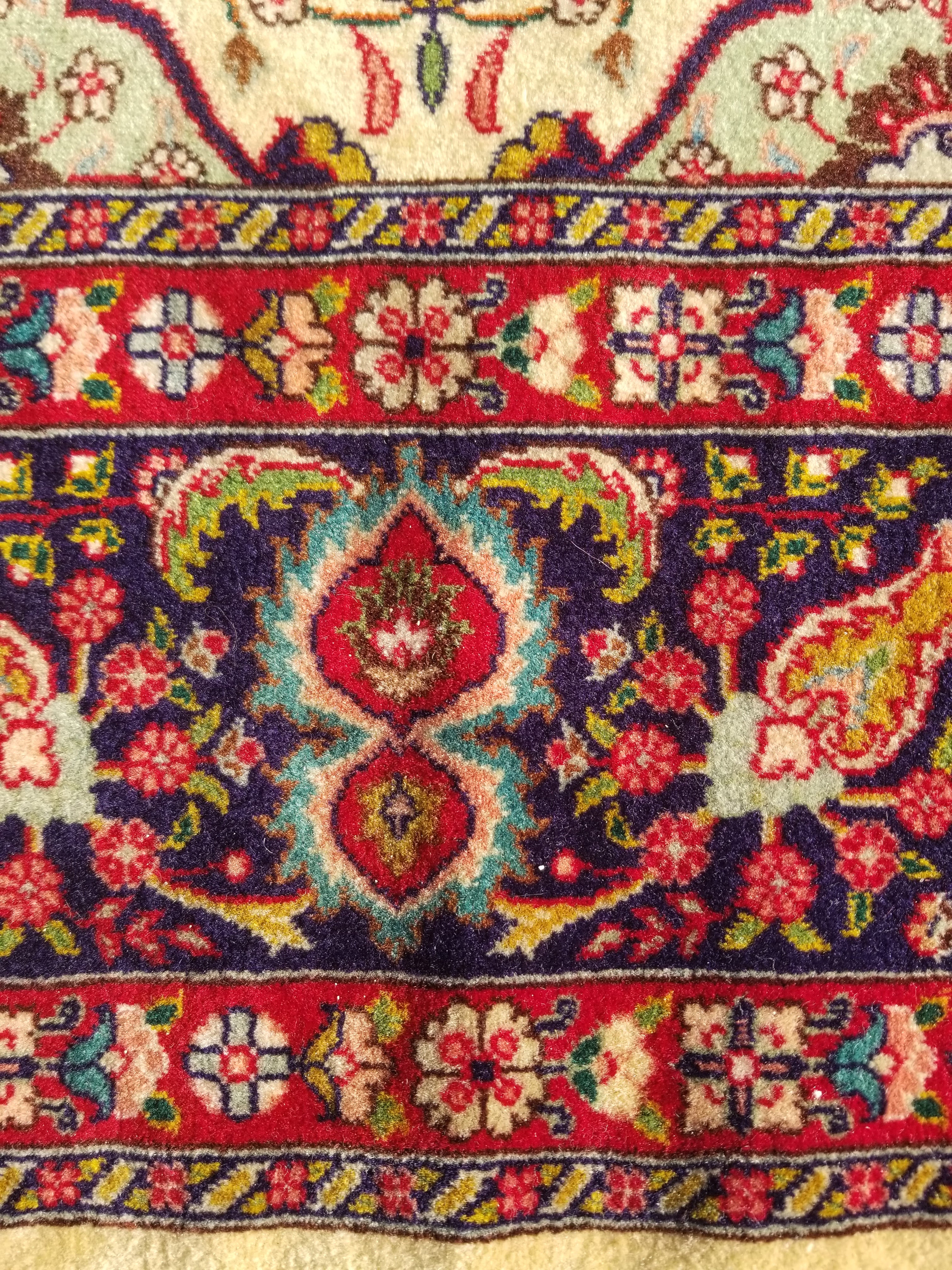 Antique Traditional Handmade Persian Wool Multicolor Rug 204x142cm