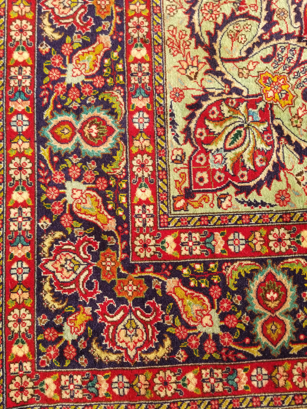 Antique Traditional Handmade Persian Wool Multicolor Rug 204x142cm