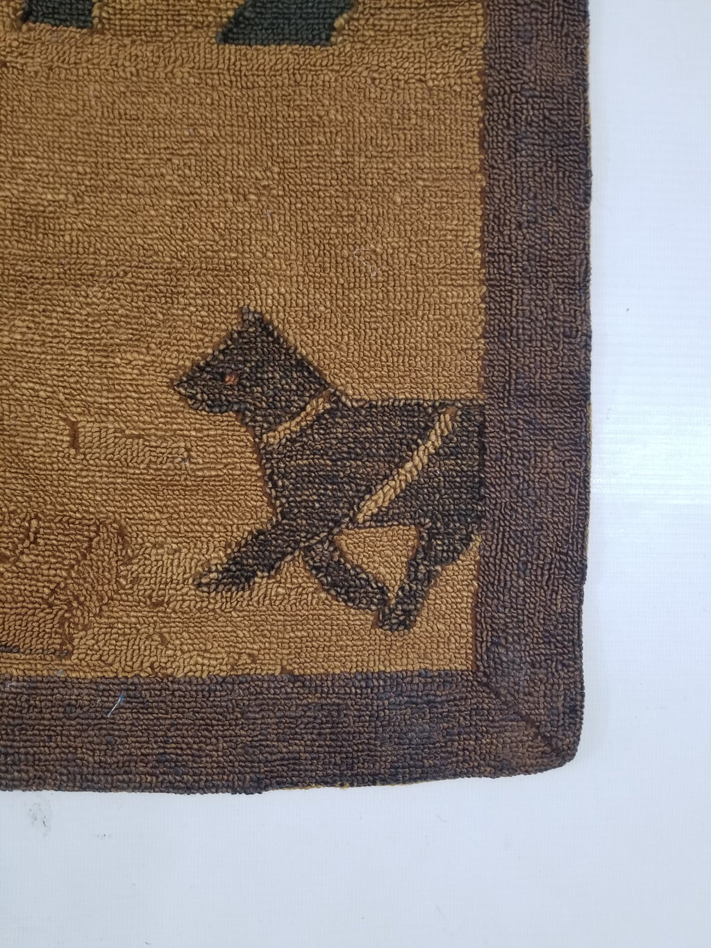 Vintage Handmade Dog Sledding Through the Wilderness Wall Tapestry 124x38cm