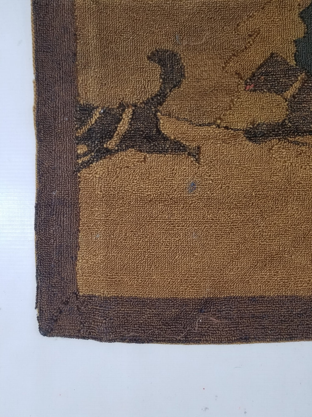 Vintage Handmade Dog Sledding Through the Wilderness Wall Tapestry 124x38cm