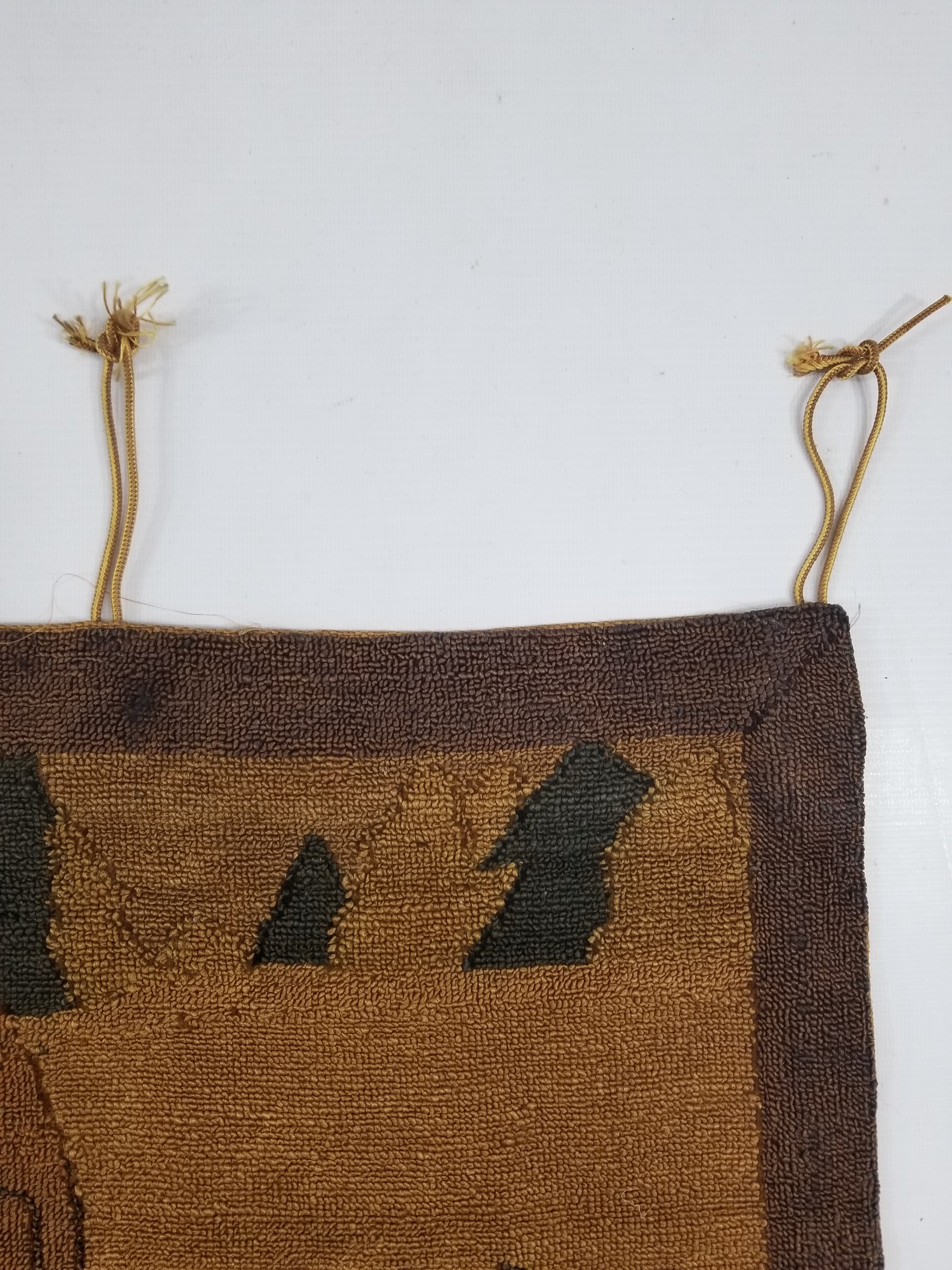 Vintage Handmade Dog Sledding Through the Wilderness Wall Tapestry 124x38cm