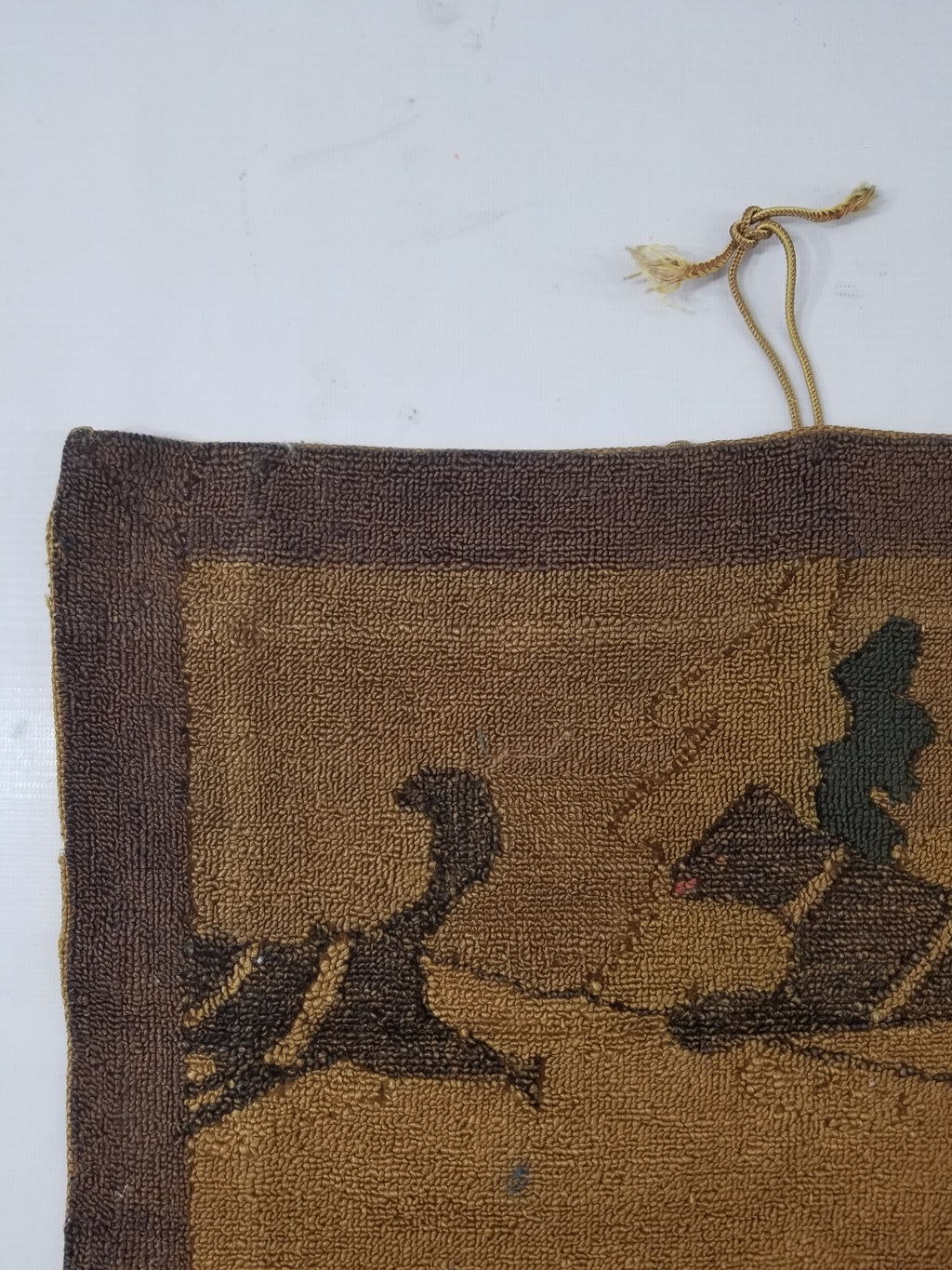 Vintage Handmade Dog Sledding Through the Wilderness Wall Tapestry 124x38cm