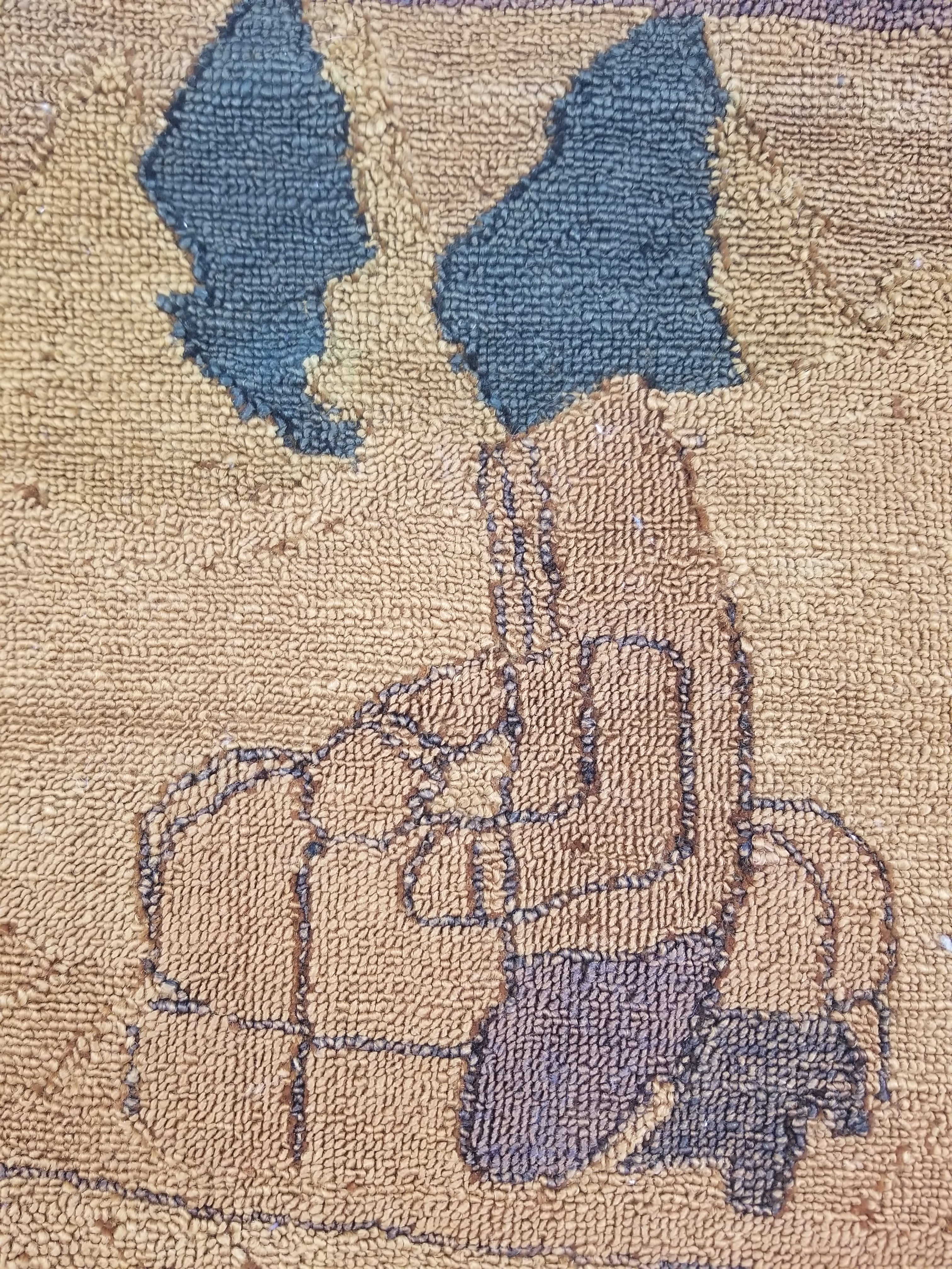 Vintage Handmade Dog Sledding Through the Wilderness Wall Tapestry 124x38cm