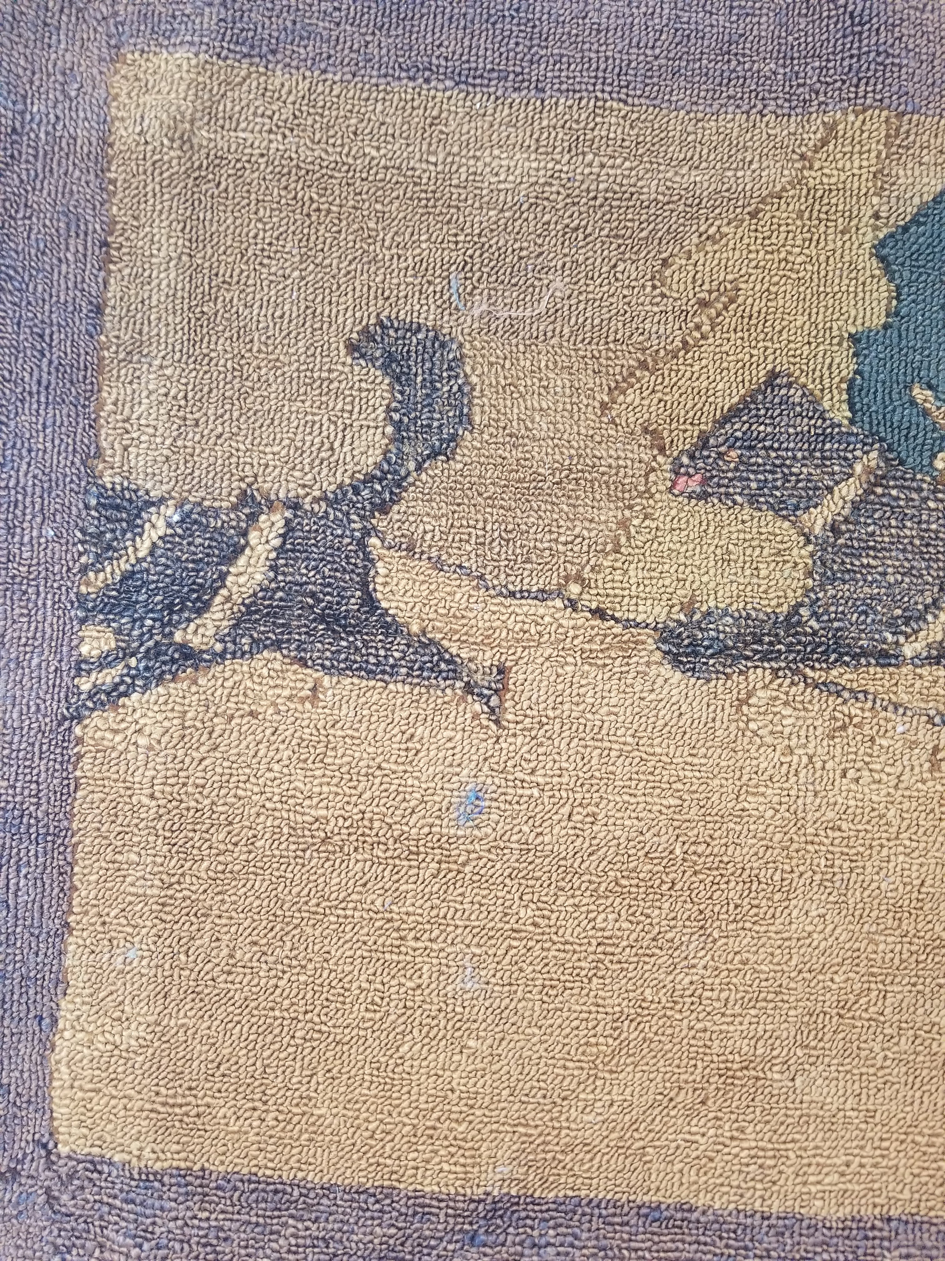 Vintage Handmade Dog Sledding Through the Wilderness Wall Tapestry 124x38cm