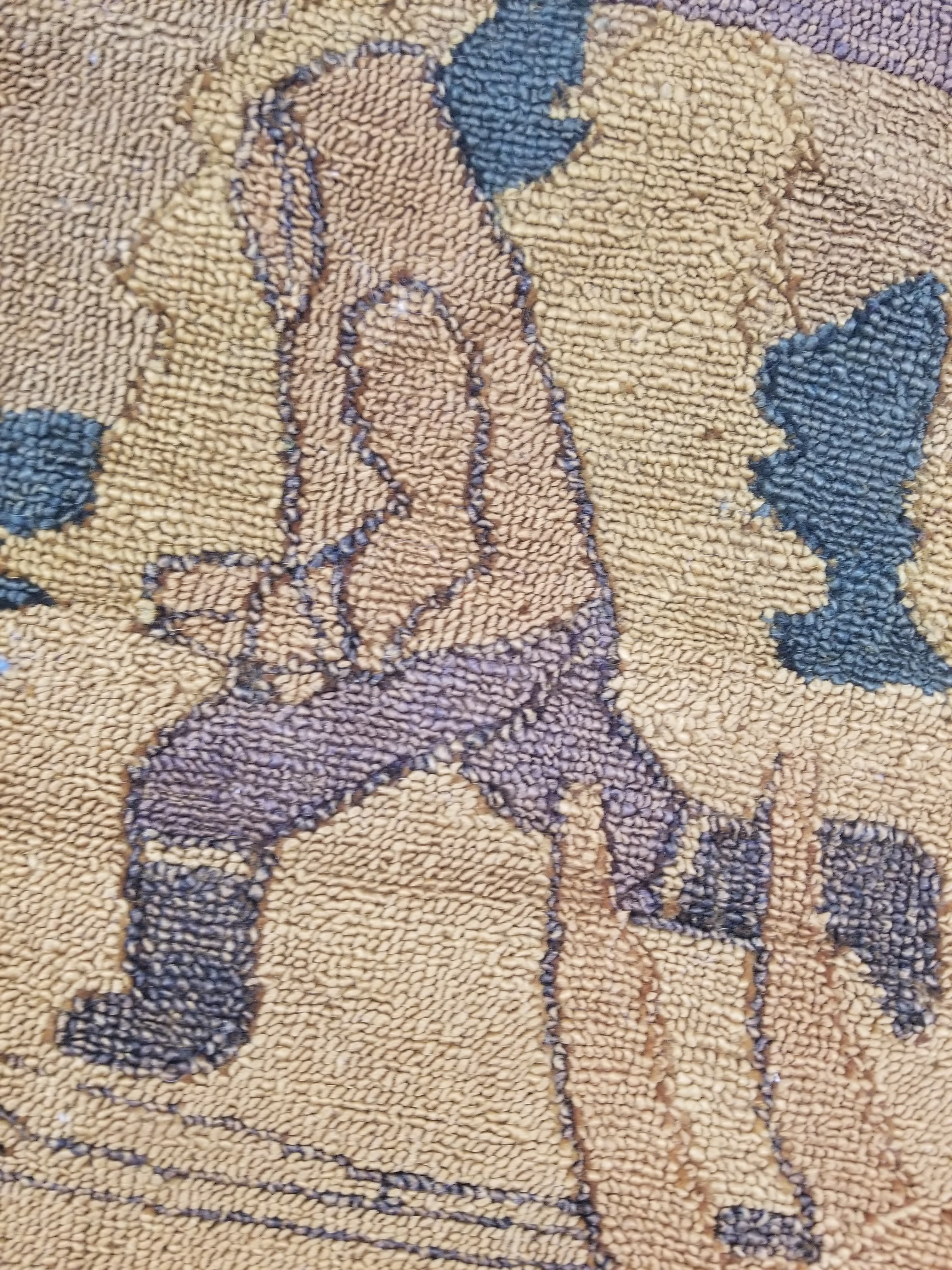 Vintage Handmade Dog Sledding Through the Wilderness Wall Tapestry 124x38cm