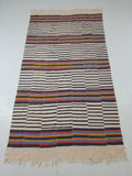 Vintage West African Handwoven Vertical Seams Striped Cloth Textile 238x127cm