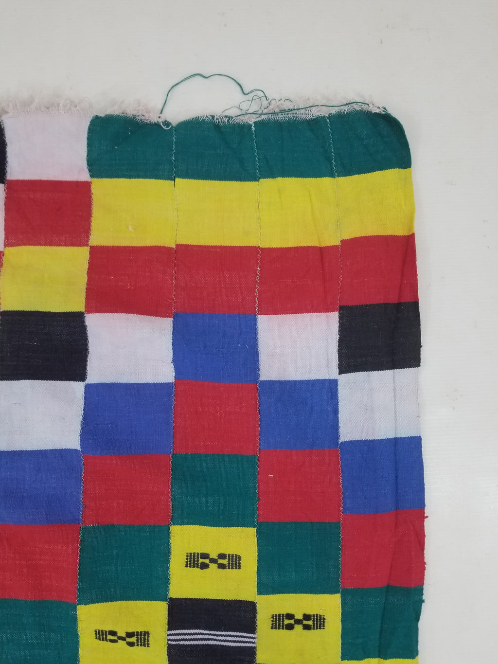 Vintage African Handwoven Ewe Kente Cloth - Ghana Ceremonial Textile 212x119cm