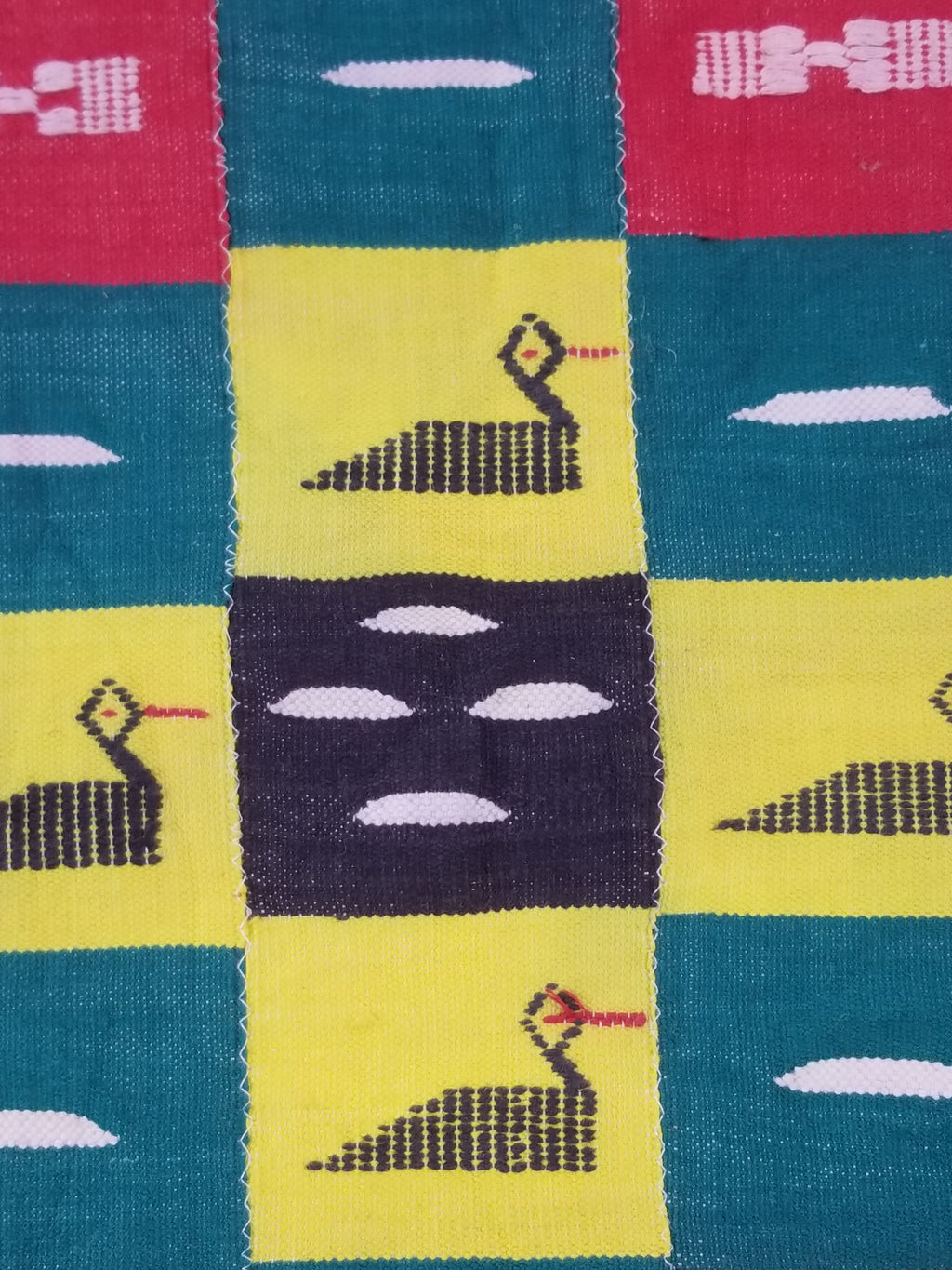 Vintage African Handwoven Ewe Kente Cloth - Ghana Ceremonial Textile 212x119cm