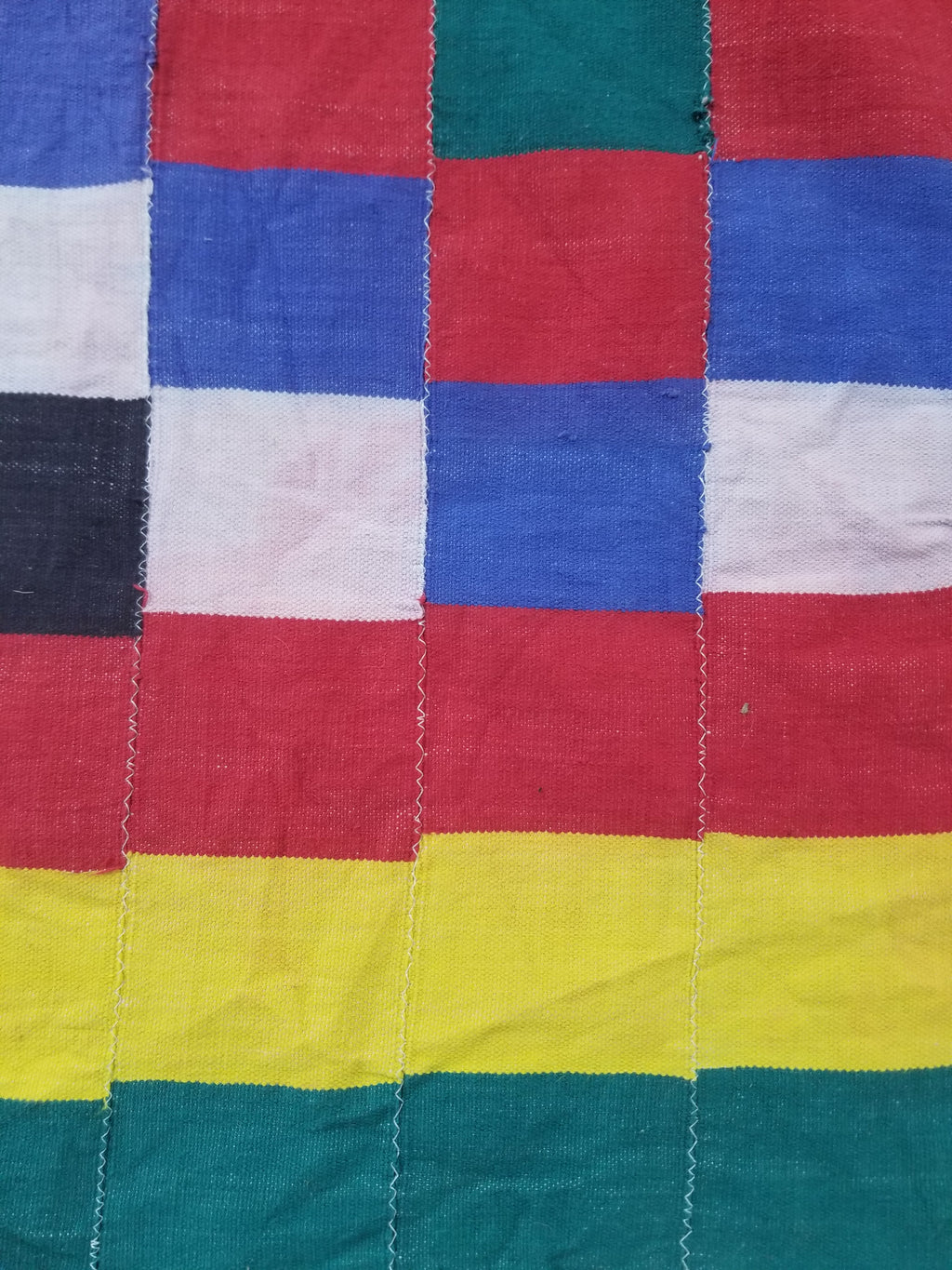 Vintage African Handwoven Ewe Kente Cloth - Ghana Ceremonial Textile 212x119cm