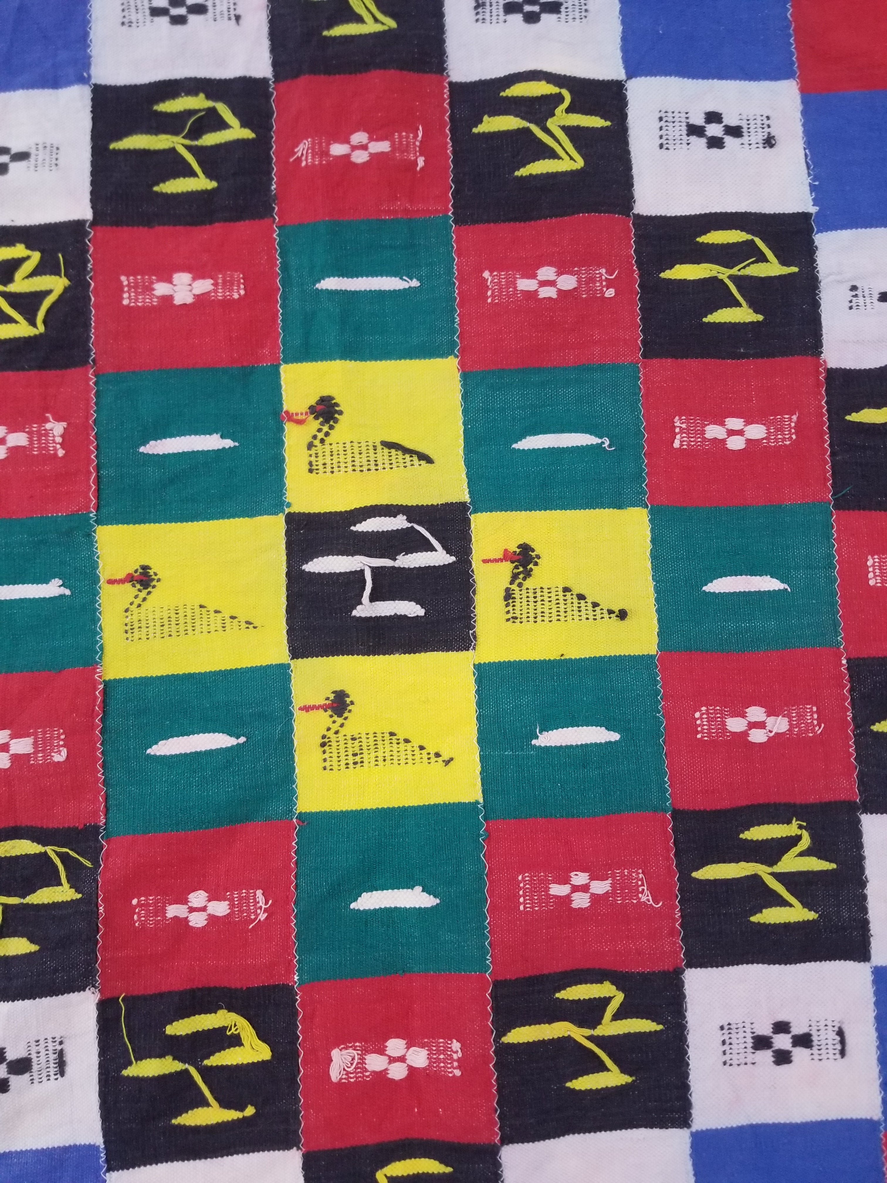 Vintage African Handwoven Ewe Kente Cloth - Ghana Ceremonial Textile 212x119cm