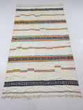 Vintage African Handwoven Striped Kente Cloth Textile 233x127cm