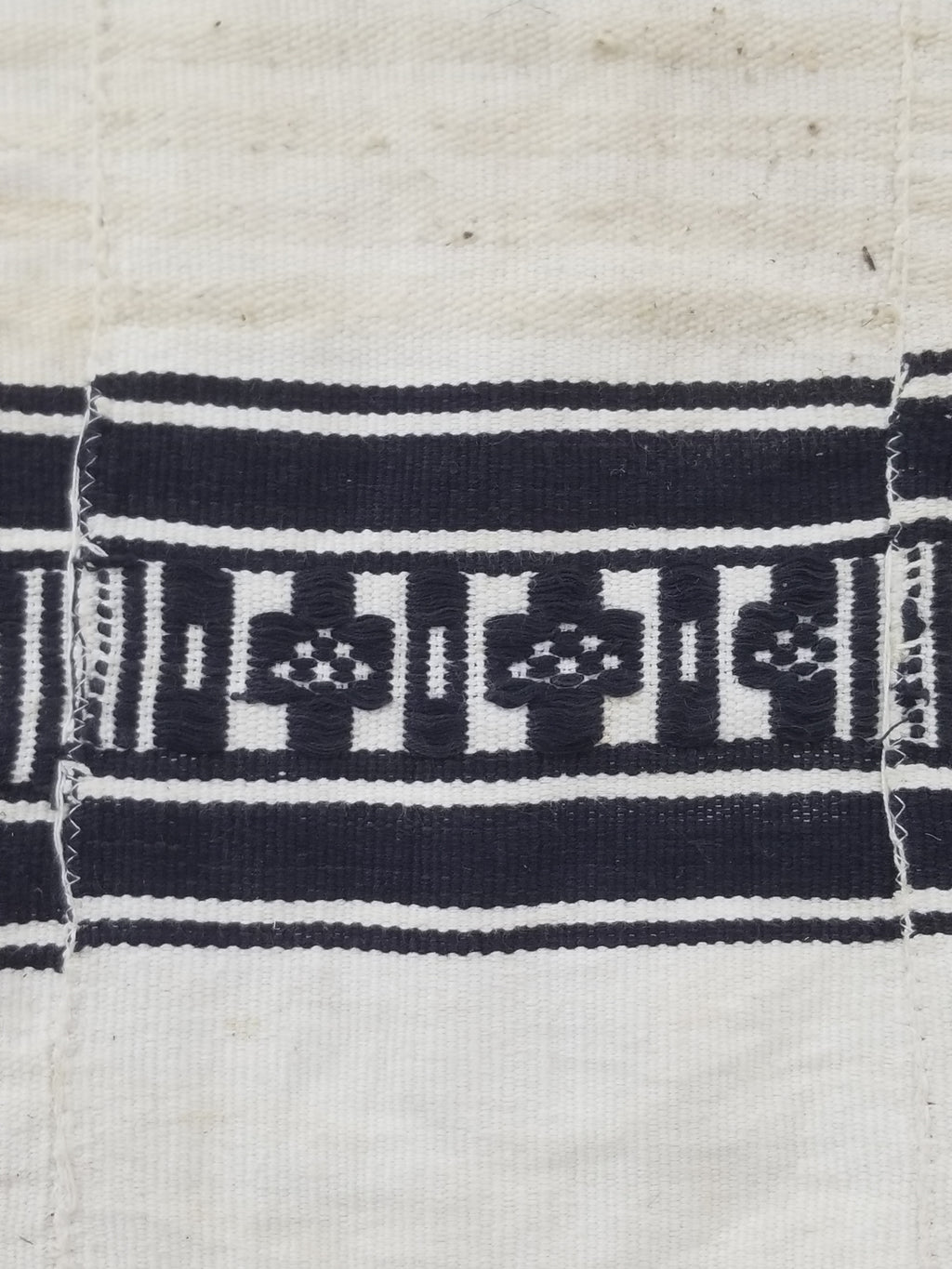Vintage African Handwoven Striped Kente Cloth Textile 233x127cm
