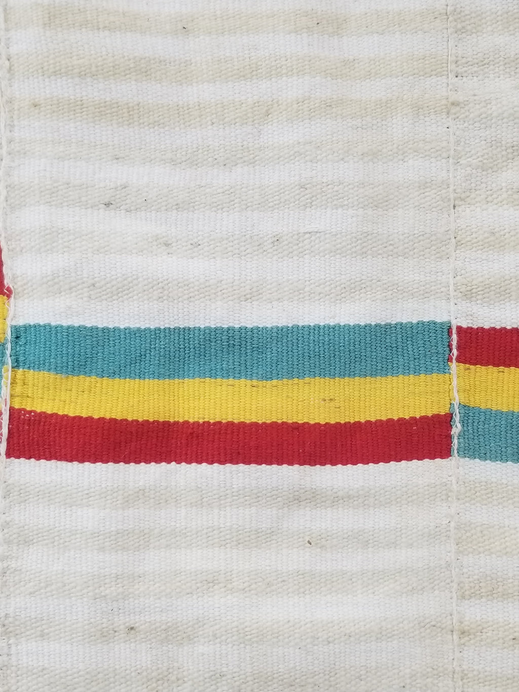 Vintage African Handwoven Striped Kente Cloth Textile 233x127cm